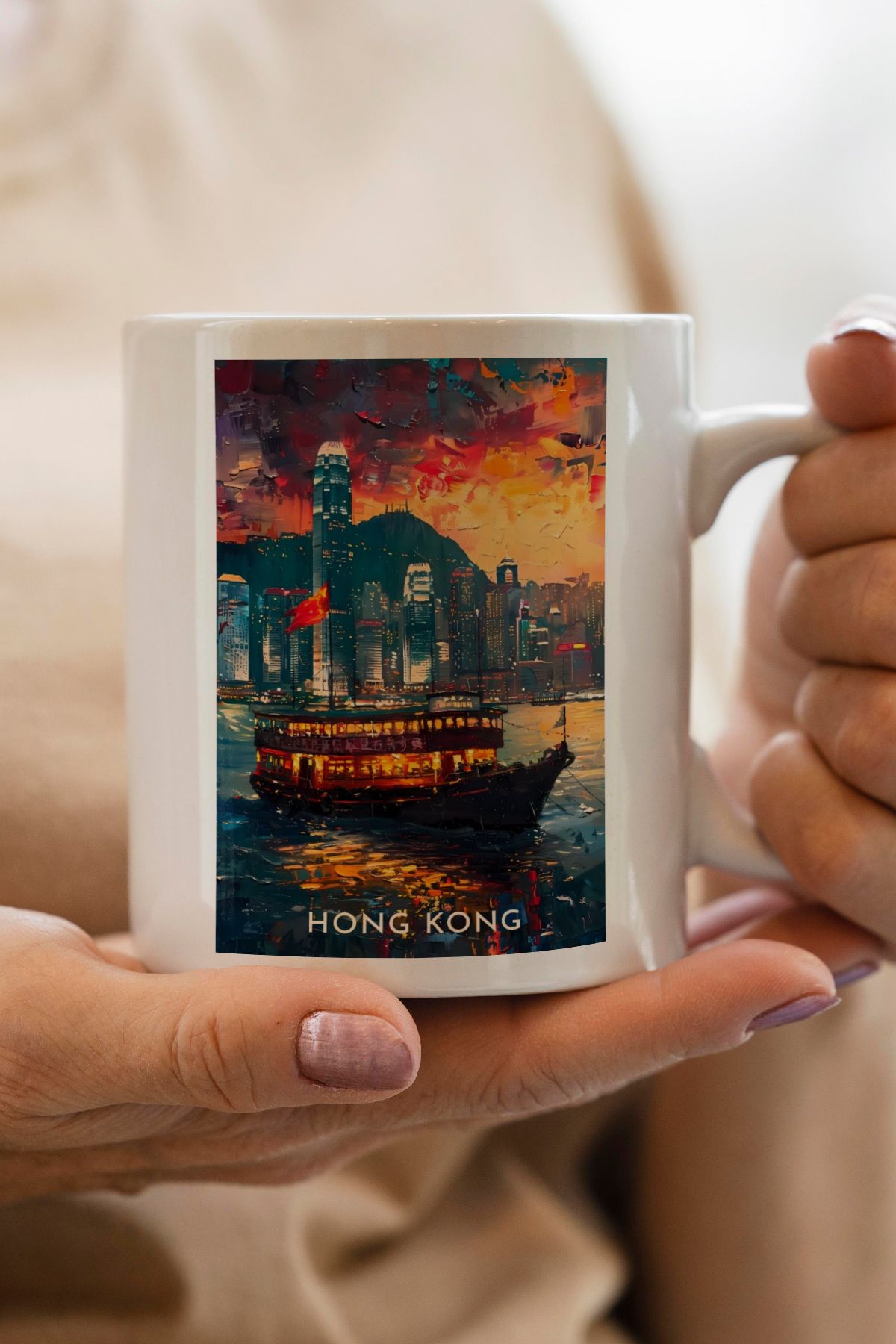 South Steel Hong Kong Baskılı Kupa Bardak