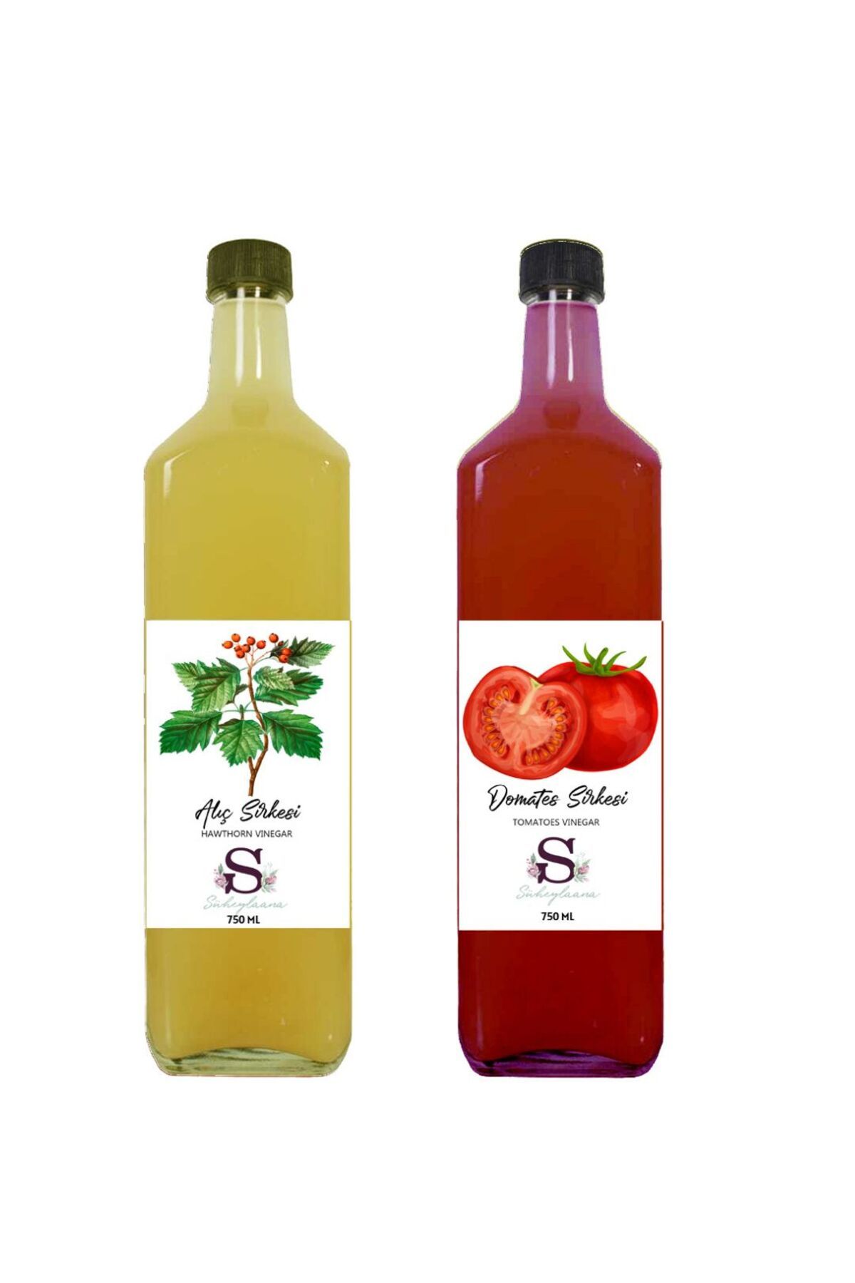 Süheylaana Doğal Alıç Sirkesi 750 Ml - Doğal Domates Sirkesi 750 Ml