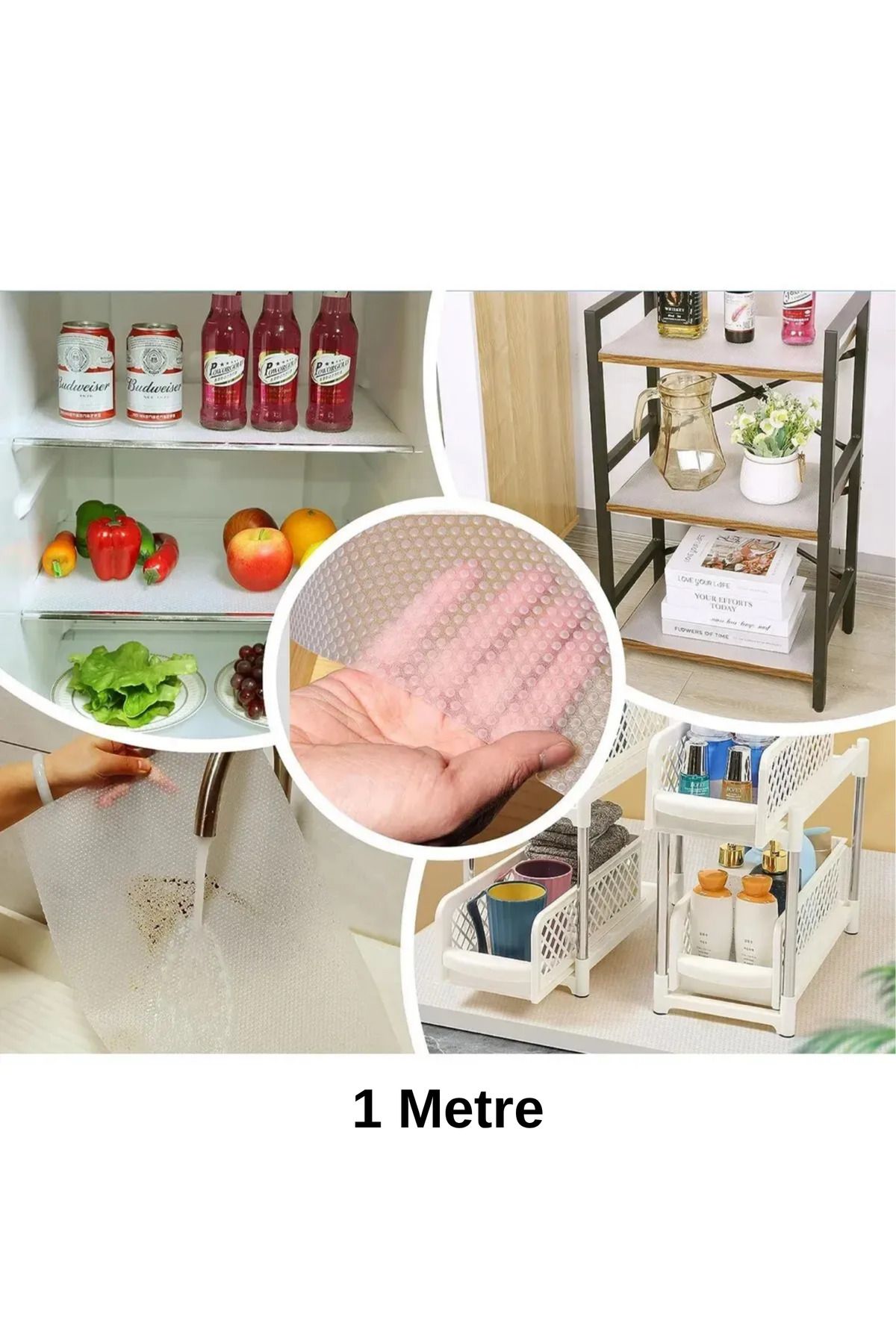 Clevora Şeffaf Kaymaz Dolap İçi Çekmece Raf Örtüsü Astarı Çekmece Astarı 45x10 Metre Silinebilir Kaydırmaz
