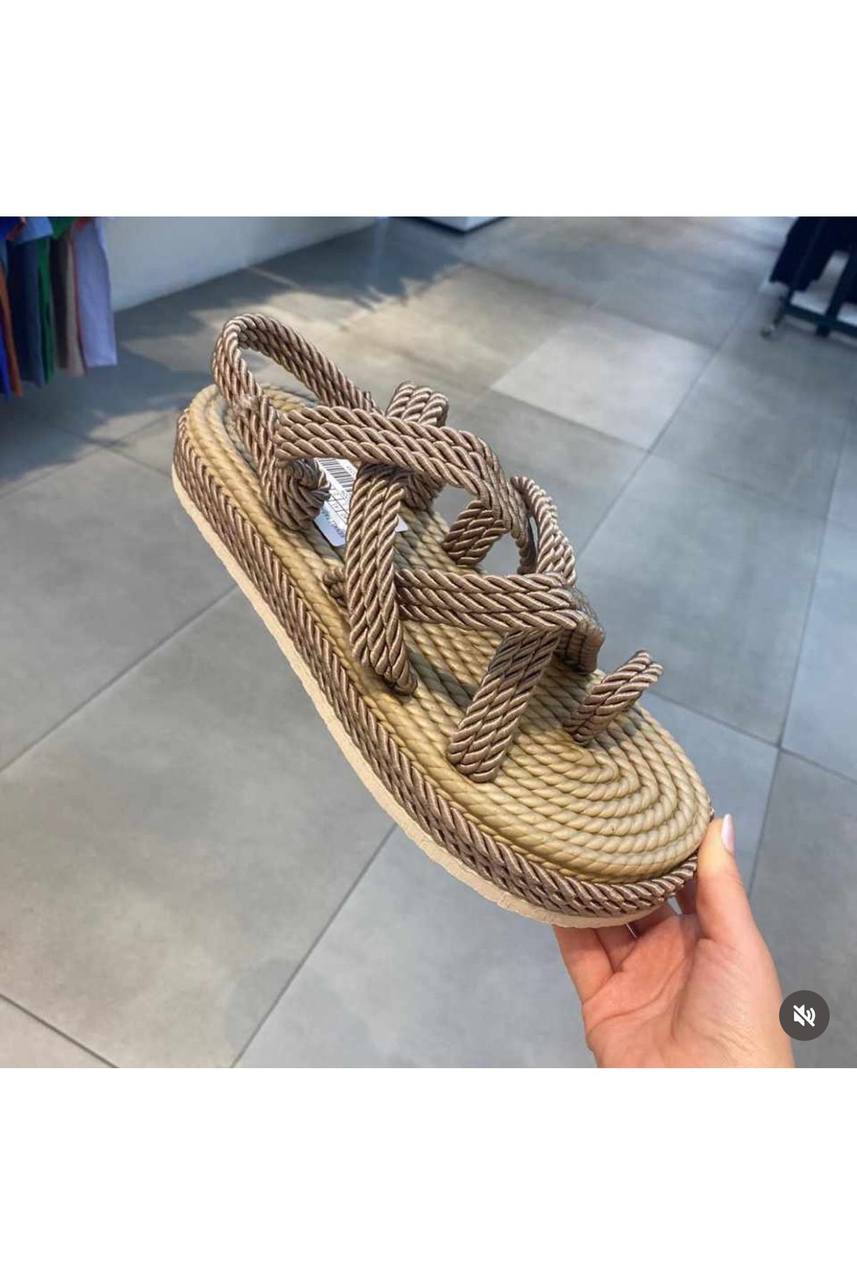Yubacollection YUBACOLLECTİON HASIR ÖRME SANDALET