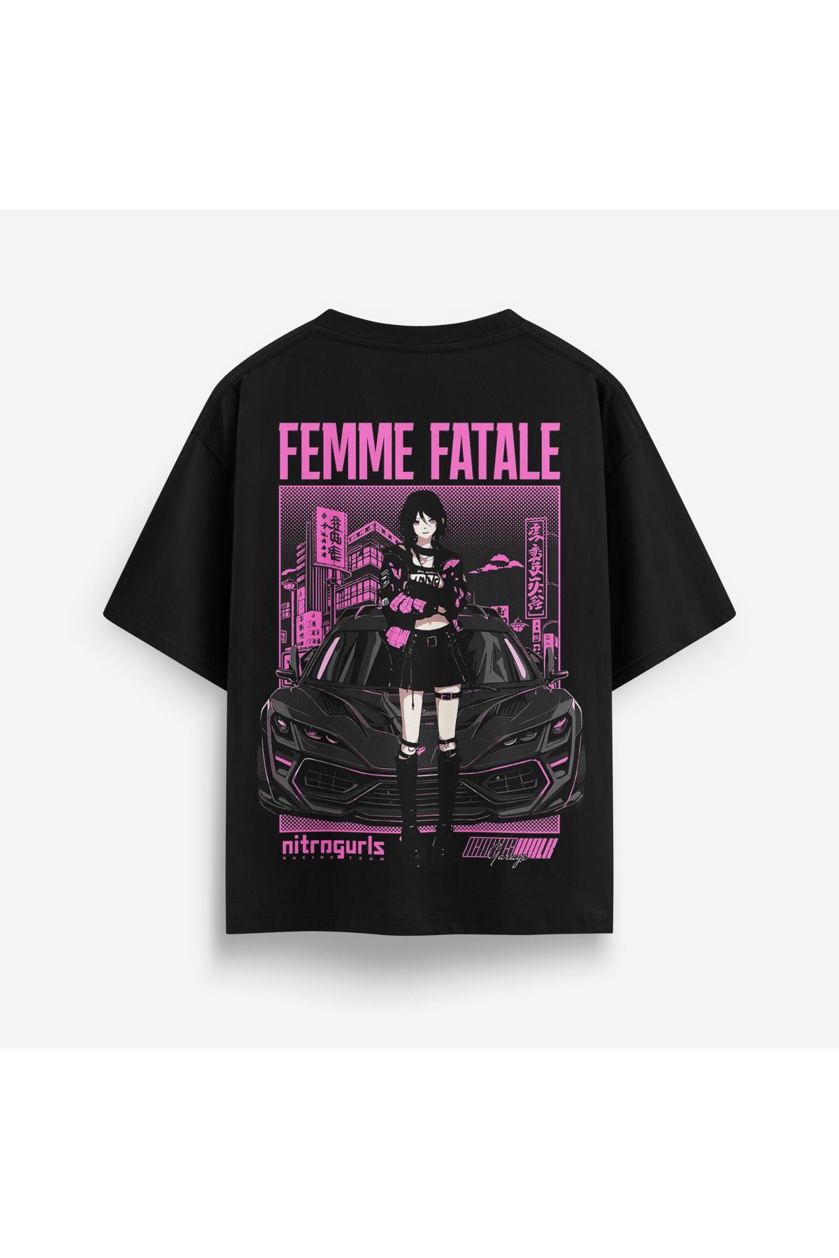 Street301 Unisex Femme Fatale Baskılı Oversize T-Shirt
