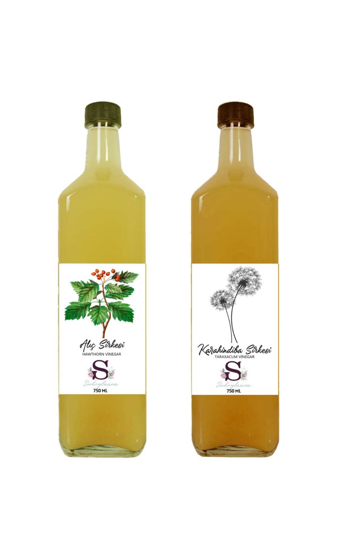 Süheylaana Doğal Alıç Sirkesi 750 Ml - Doğal Karahindiba Sirkesi 750 Ml