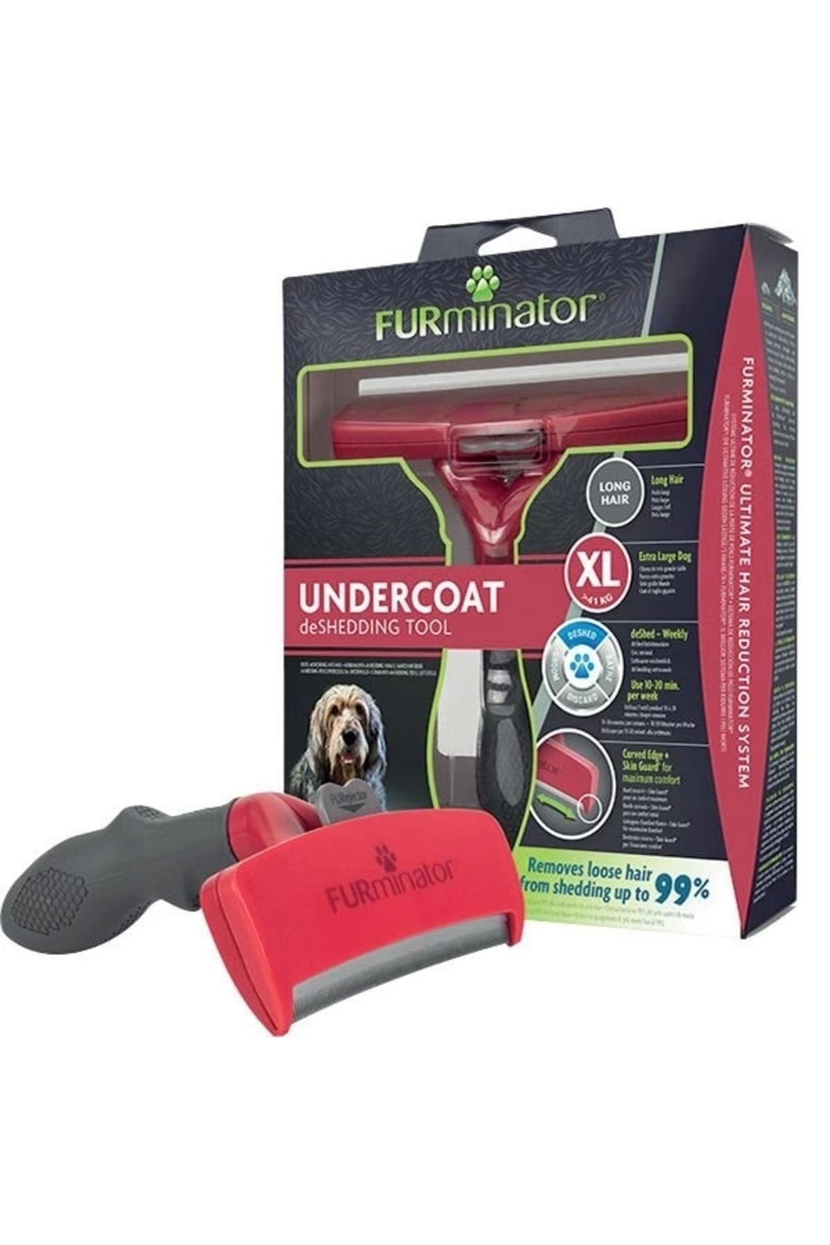 ShopNova Furminator Giant Longhair Uzun Tüylü Köpek Tüy Tarağı Xlarge 14.5 Cm