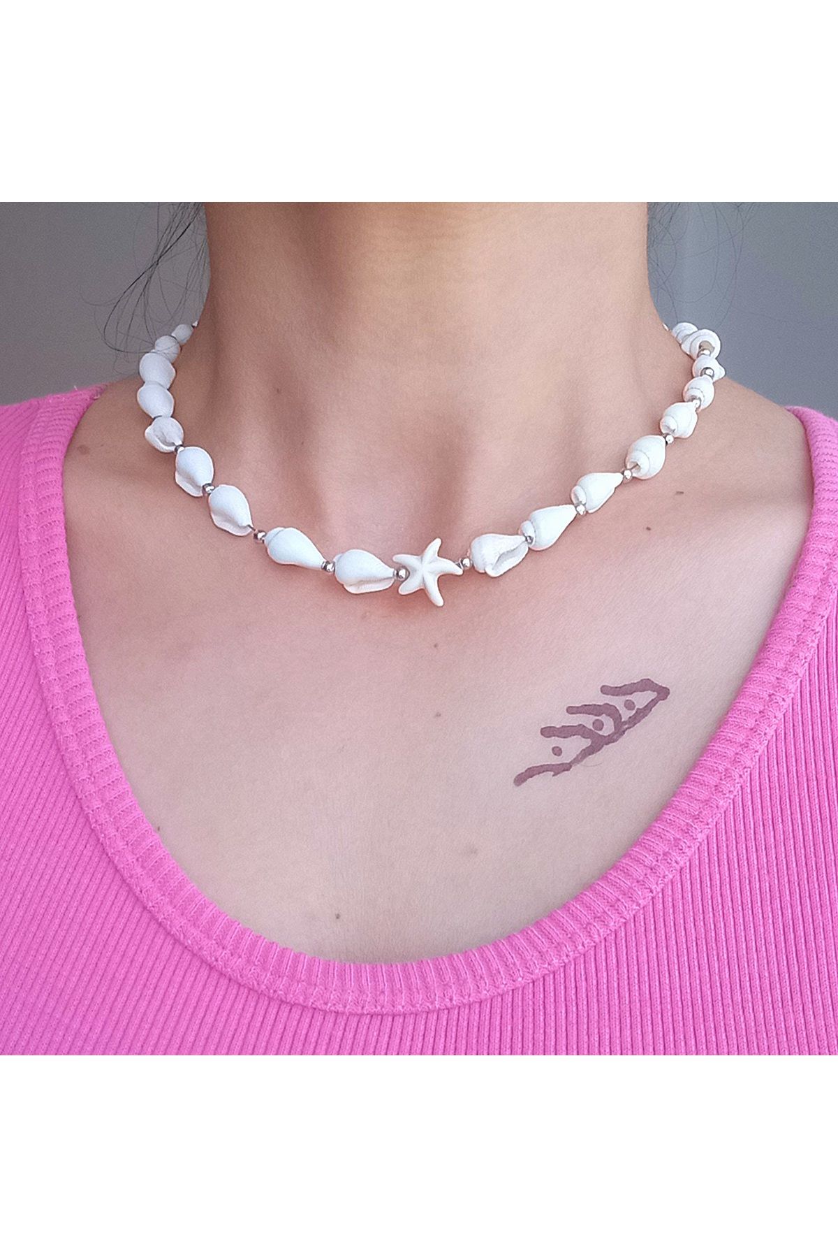 BNGaksesuar Deniz Kabuğu Silver Detay Kolye