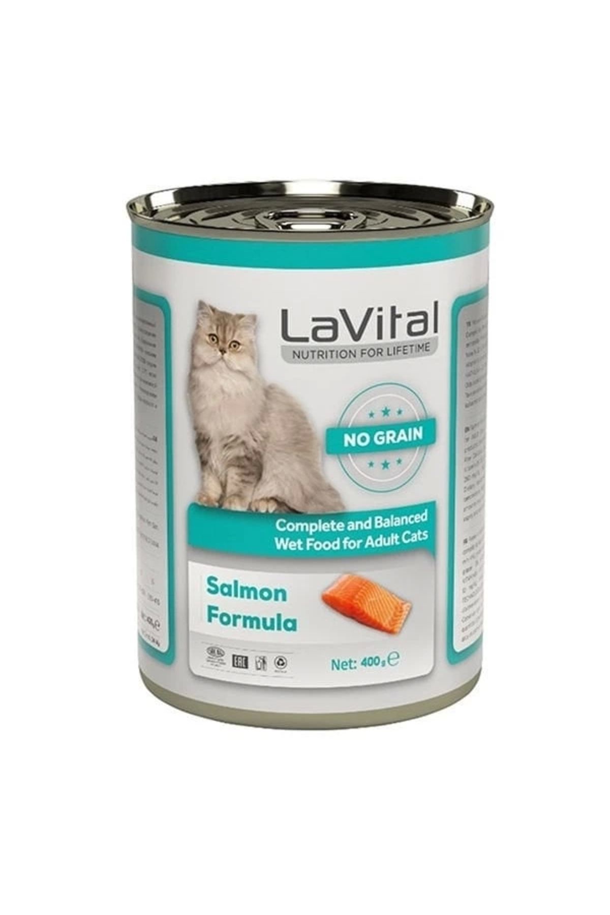 ShopNova Lavital Adult Tahılsız Somonlu Yetiskin Konserve Kedi Maması 400 Gr
