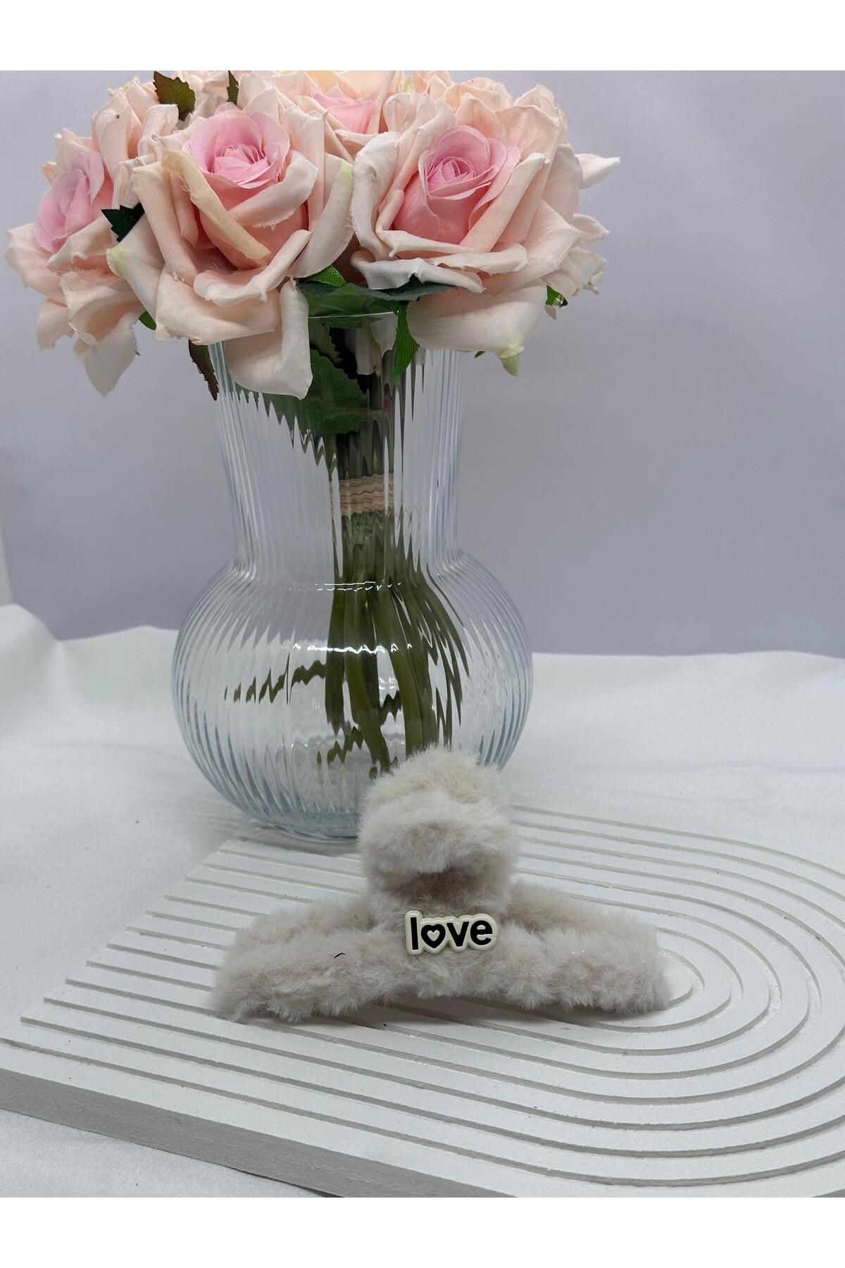 KUMRU BİJUTERİ PELUŞLU MANDAL TOKA LOVE