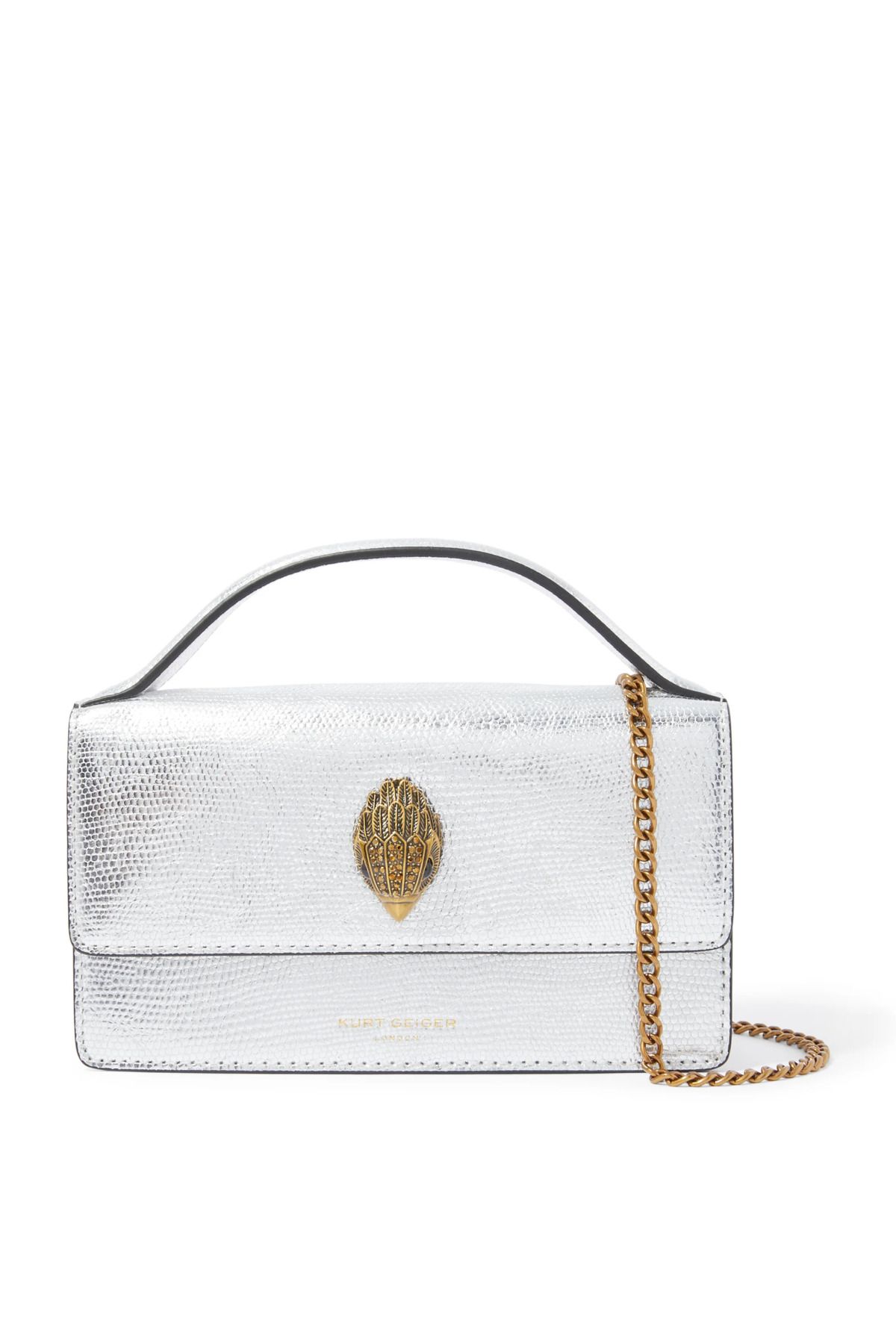 Kurt Geiger Small Bond Deri Top Handle Çanta Şık El ve Omuz Kullanımlı Mini Satchel