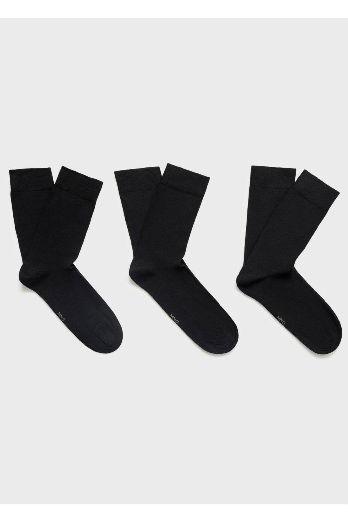 3'lü pamuklu çorap