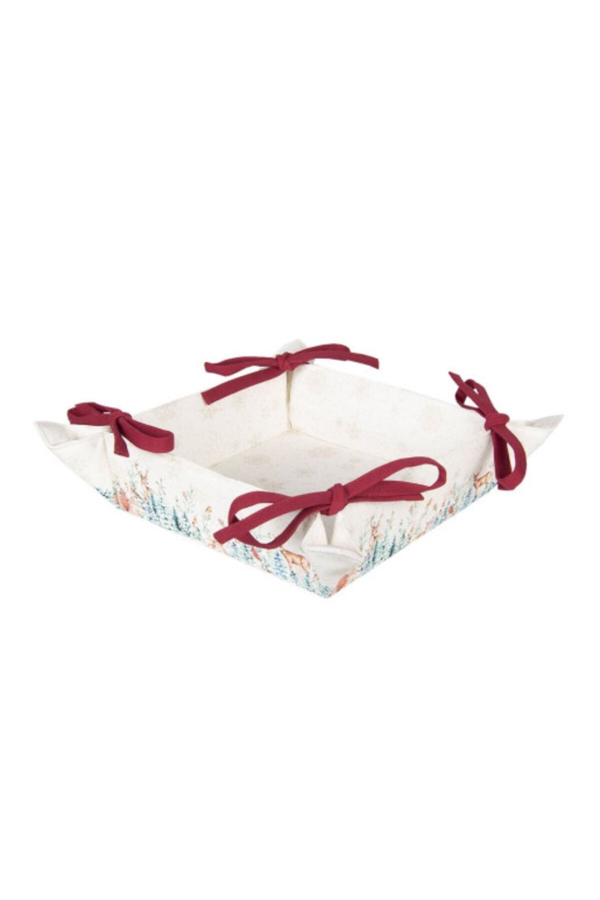 Clayre & Eef-Forest cotton bread basket 35x35x8 cm 5