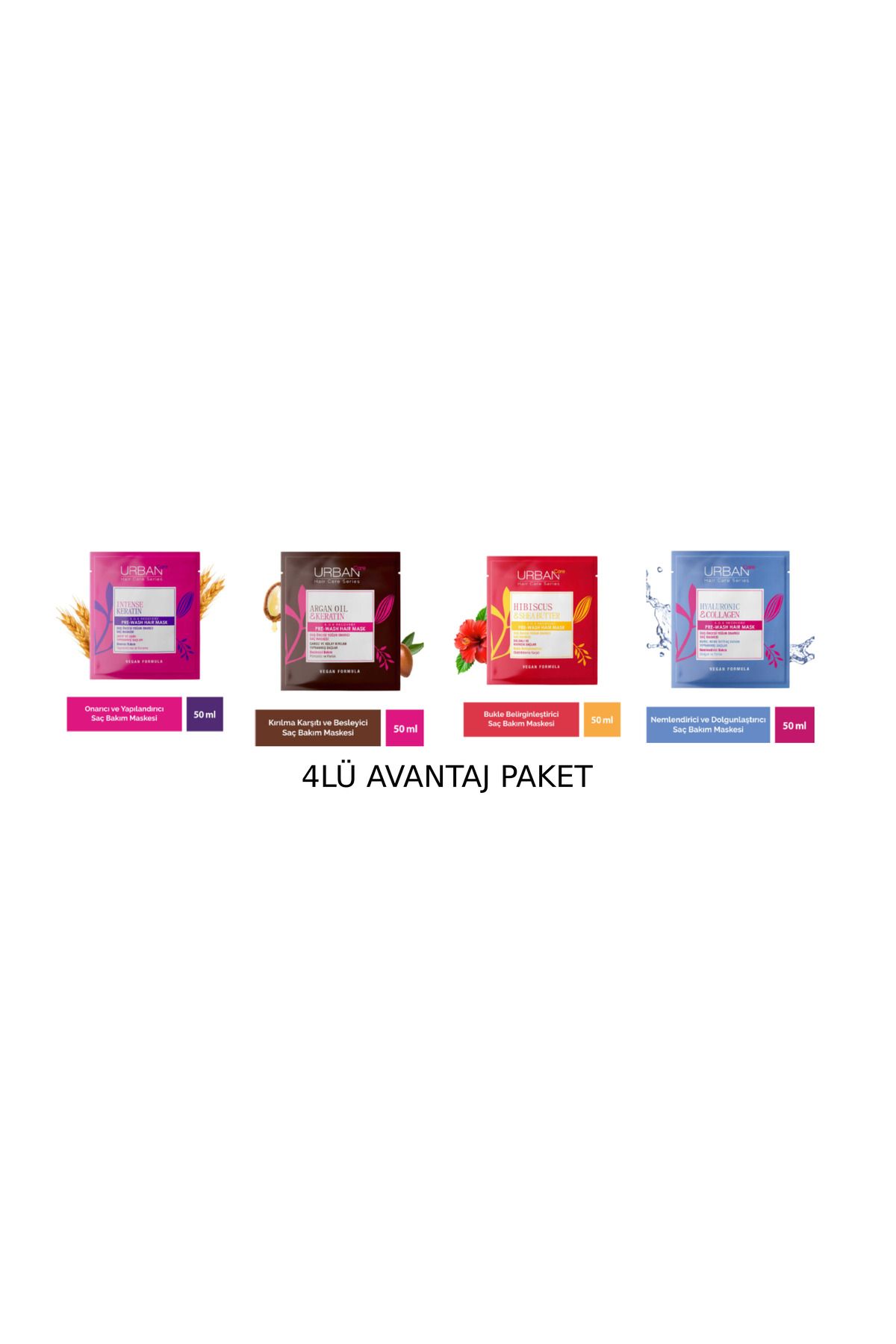 Urban Care 4'lü Saç Maskesi Seti 4x50 ml