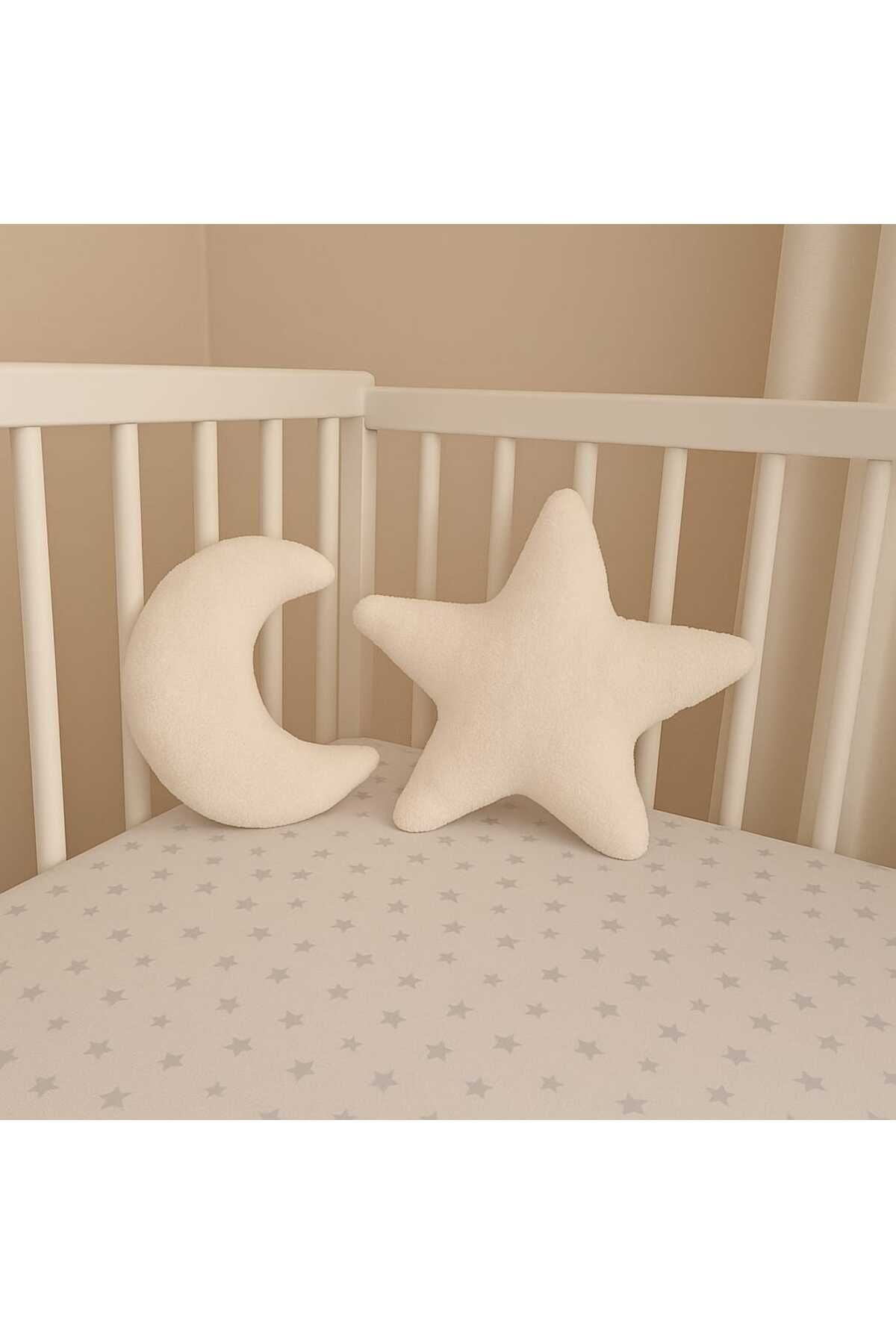 No Name Atelier Ay ve Yıldız 2'li Bebek Odası Yastığı