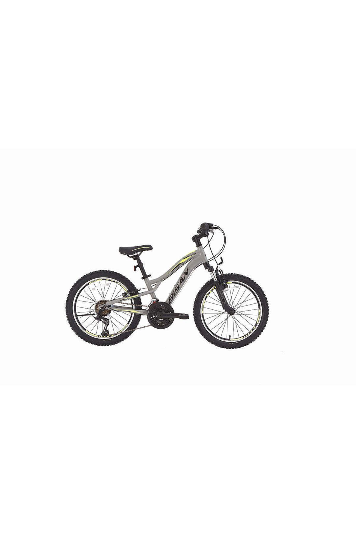 SerenityHaven BİSAN BUFFALO ÇOCUK BİSİKLETİ 28 CM V 20 JANT 18 VİTES AÇIK GRİ SİYAH SARI