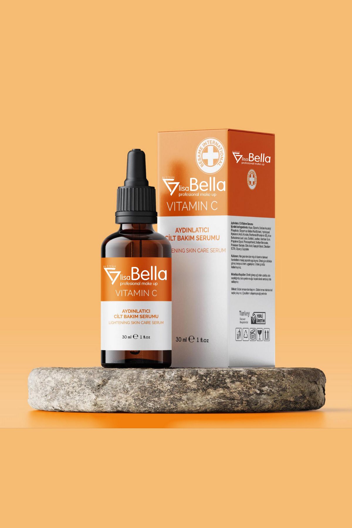 BY UTAH LİSA BELLA Parlaklık Ve Eşit Cilt Tonu İçin 30 Ml By Utah Lisa Bella Vitamin C Aydınlatıcı Cilt Bakım Serumu