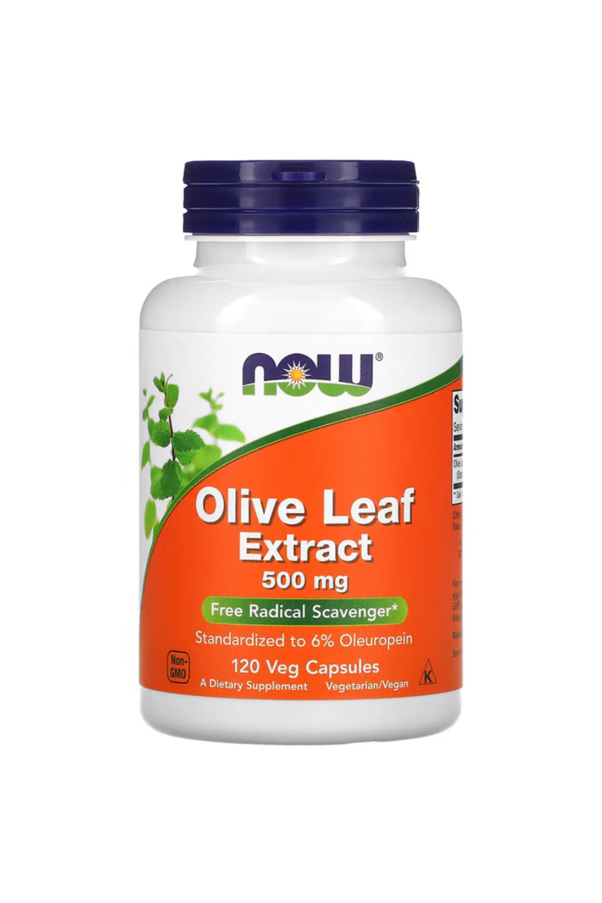 Now Foods , Olive Leaf Extract, 500 mg, 120 Veg Capsules