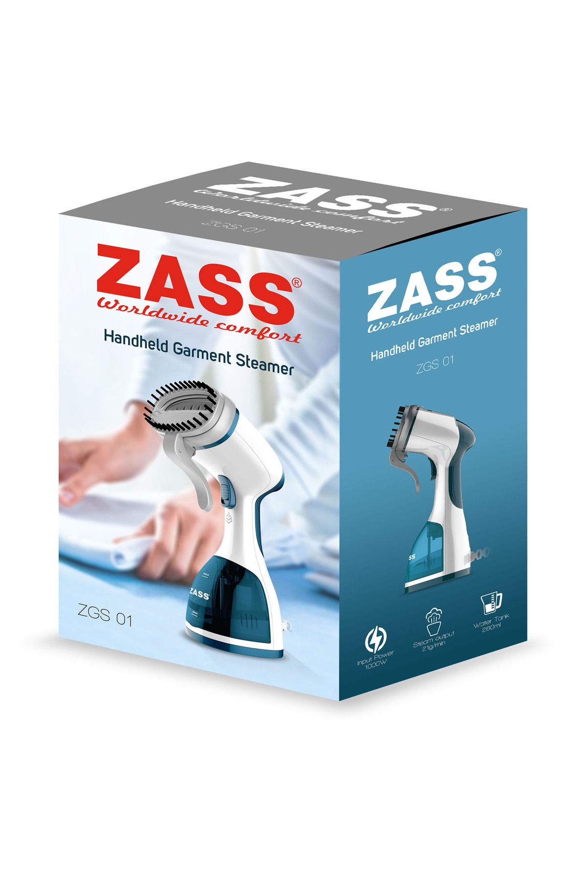 Zass-ZGS 01 Vertical Ironing Machine, 1000 W, steam output 21 g/min, 2 in 1 steam button 5