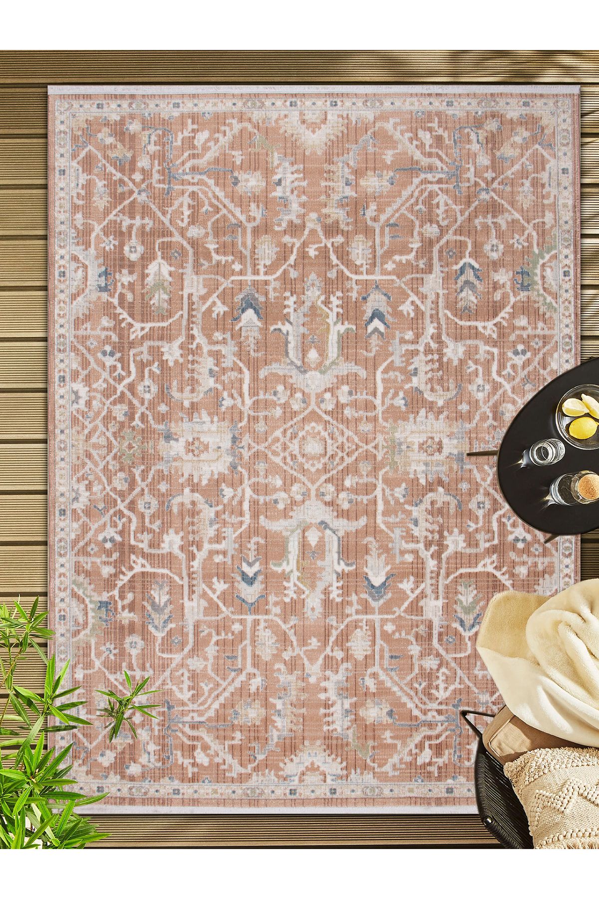 Vila Nova Home Yumuşak,Eskitme Efektli,Pamuk Tabanlı, Dört Mevsim, Oturma Odası, Çocuk Odası, Salon,Mutfak Halısı