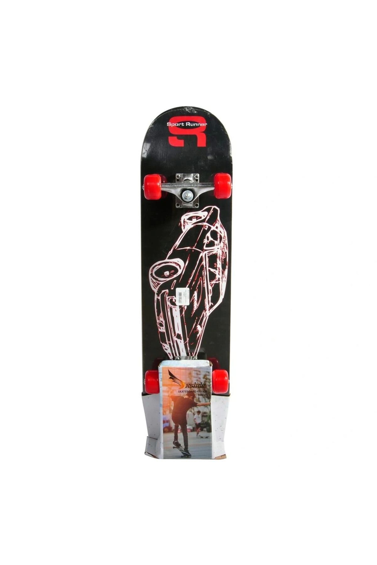 ShopNova Xslide SkateBoard Kaykay-KIRMIZI-SİYAH