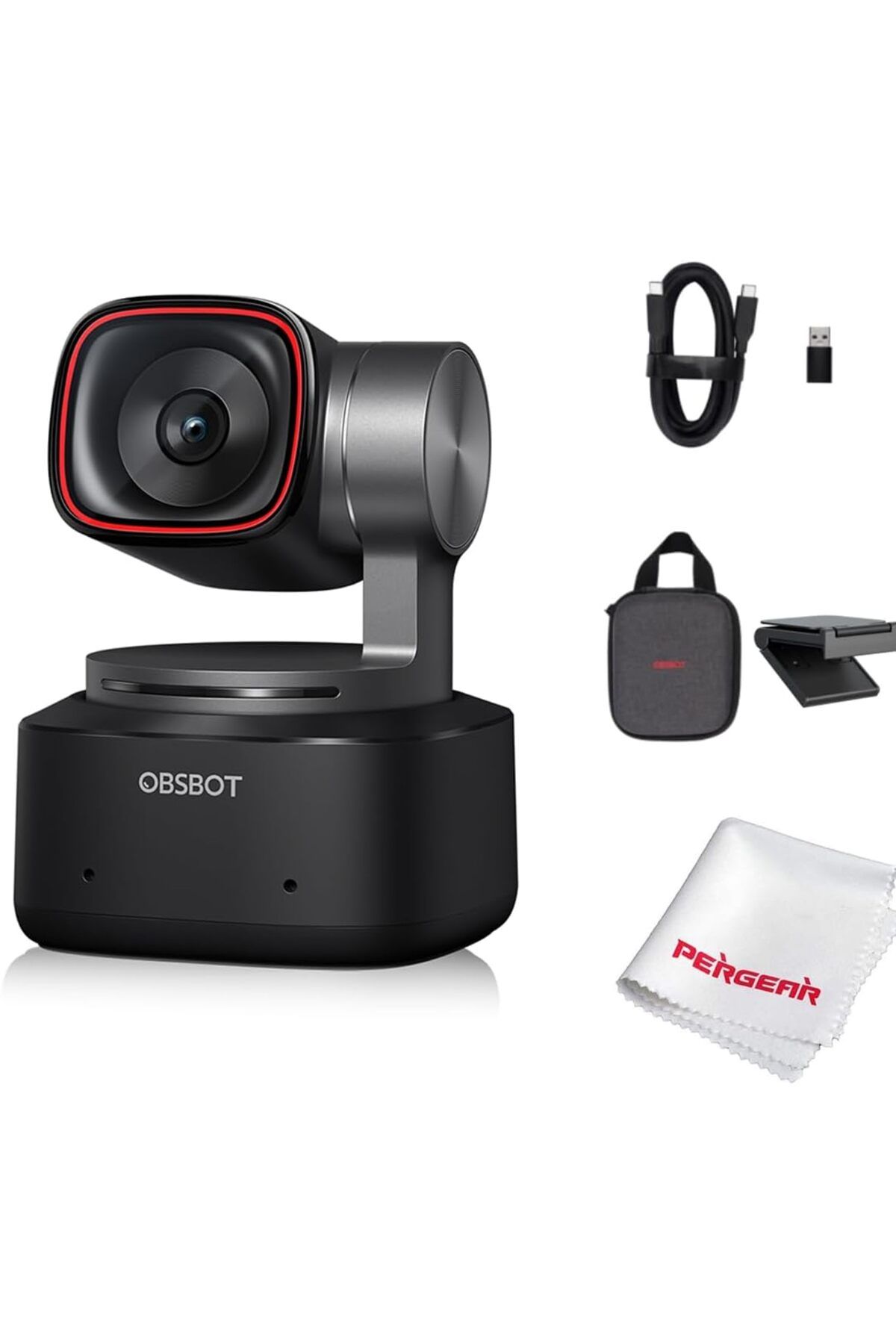 GÜMRÜK BEY OBSBOT Tiny 2 Lite Sensörlü Akış 4K PTZ Web Kamerası PC için AI İzleme Jest Kontrolü, 60 FPS, HDR