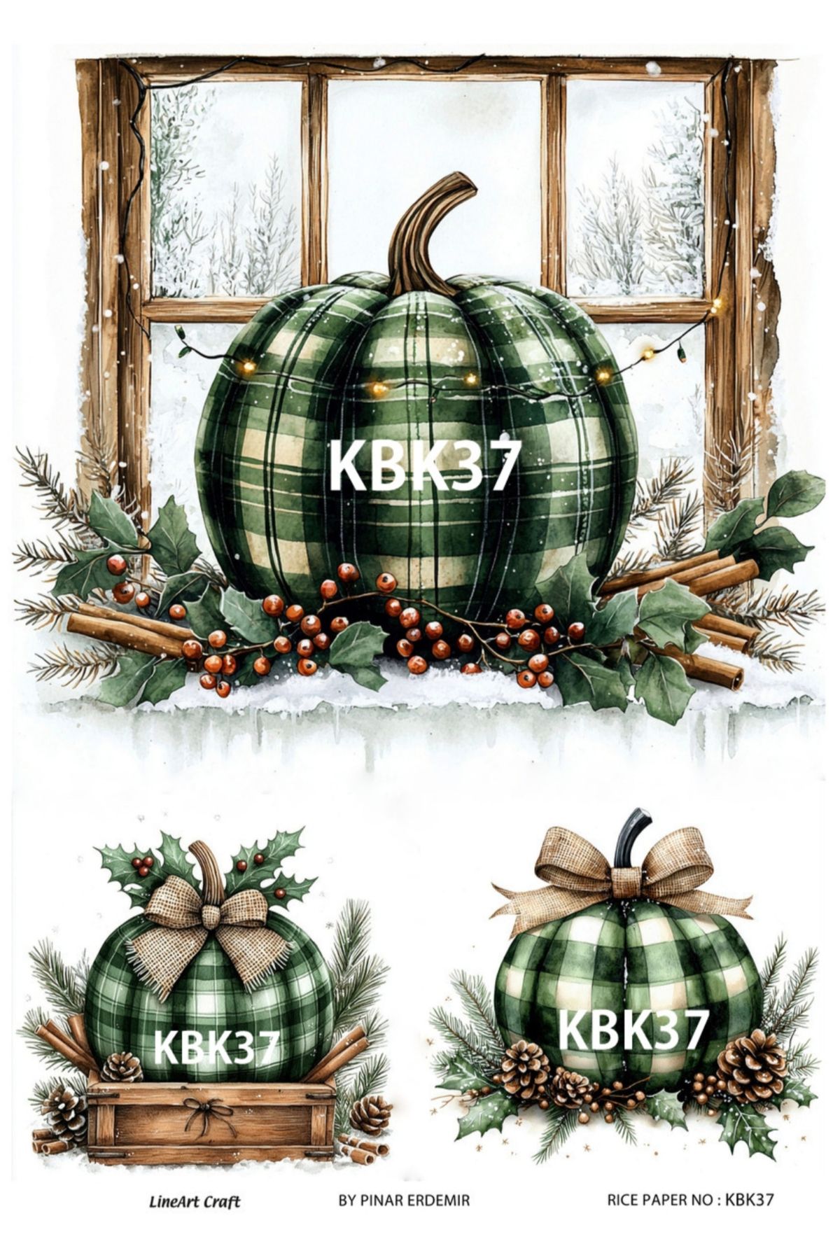 LİNEART PİRİNÇ DEKOPAJ KBK37