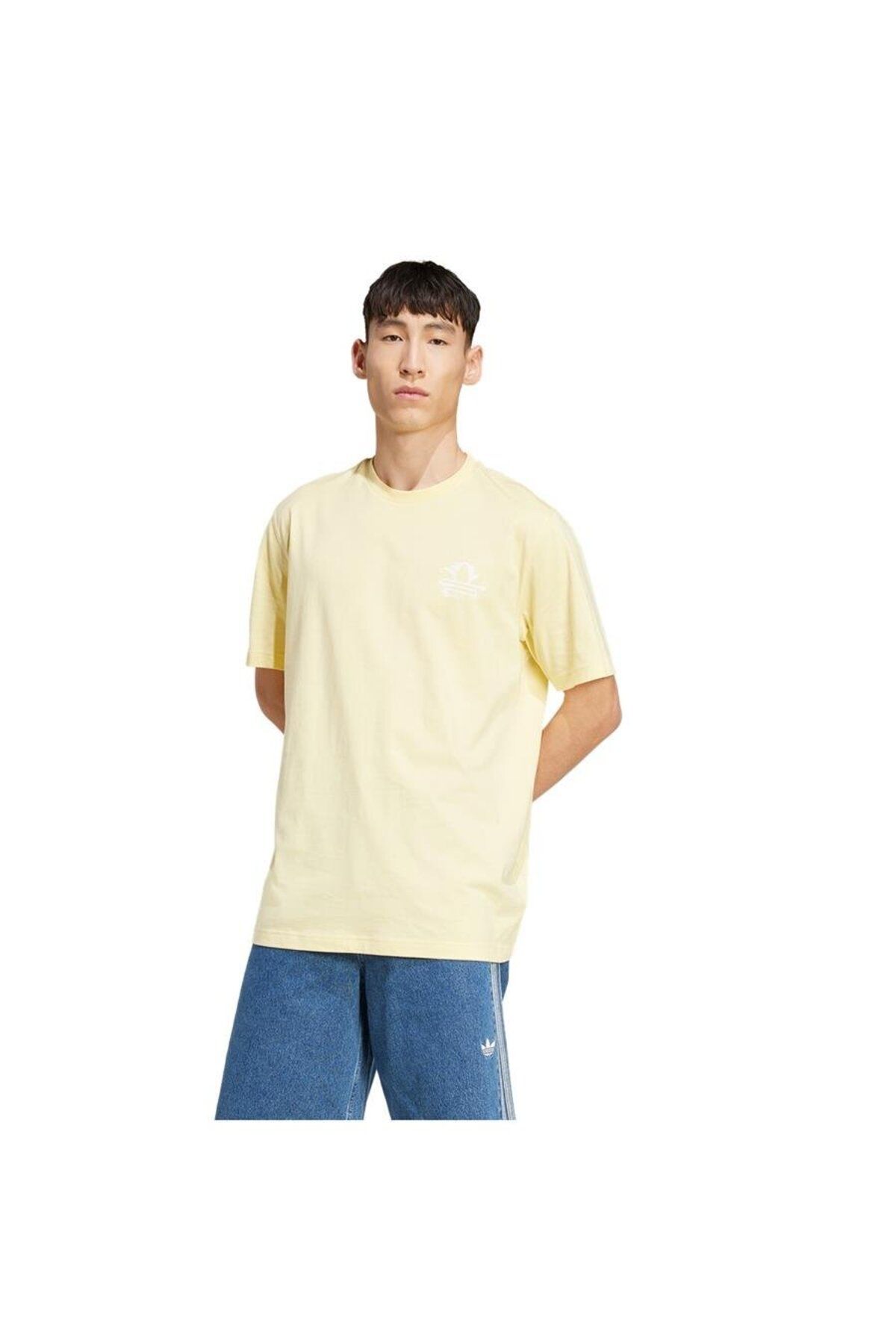 adidas Erkek Sarı T-shirt GRAPHIC TEE KC4958