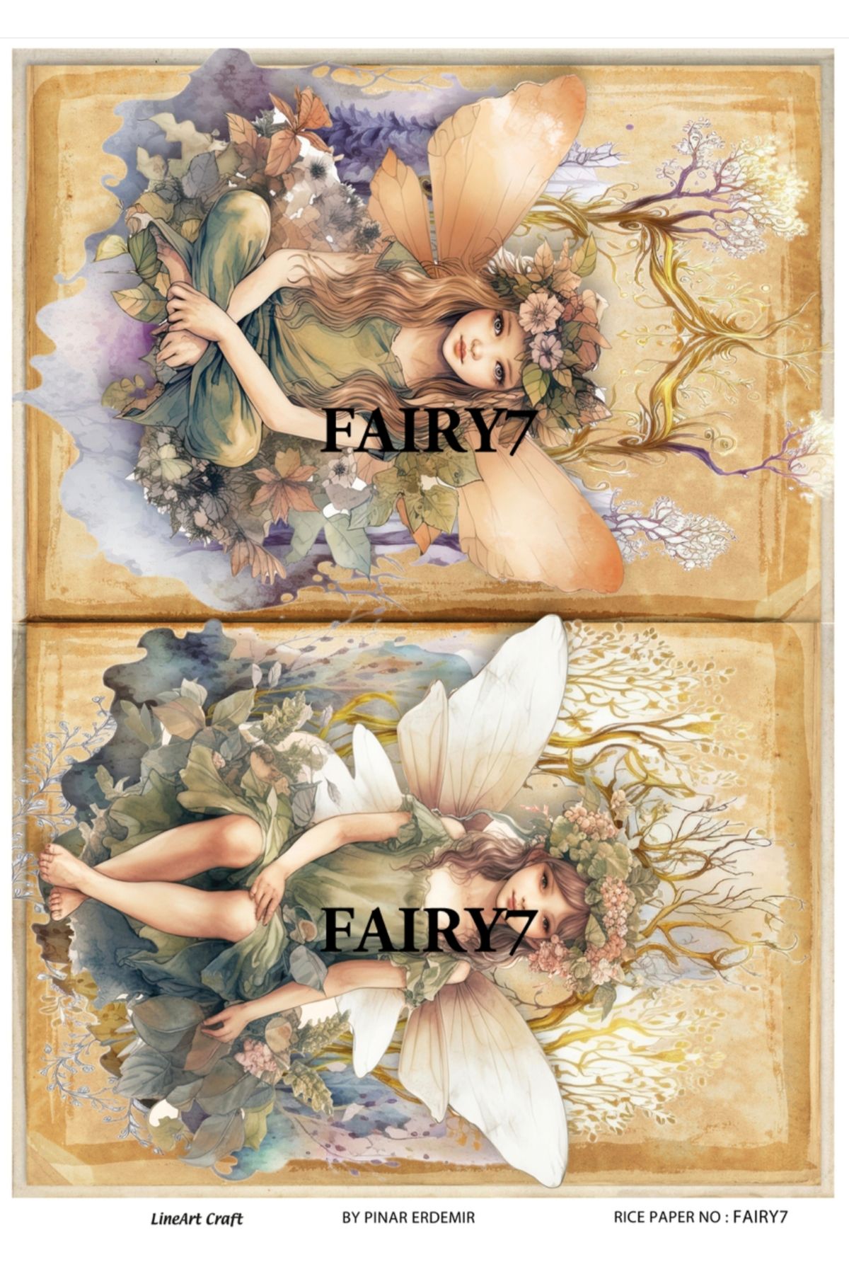 LİNEART PİRİNÇ DEKOPAJ FAIRY7