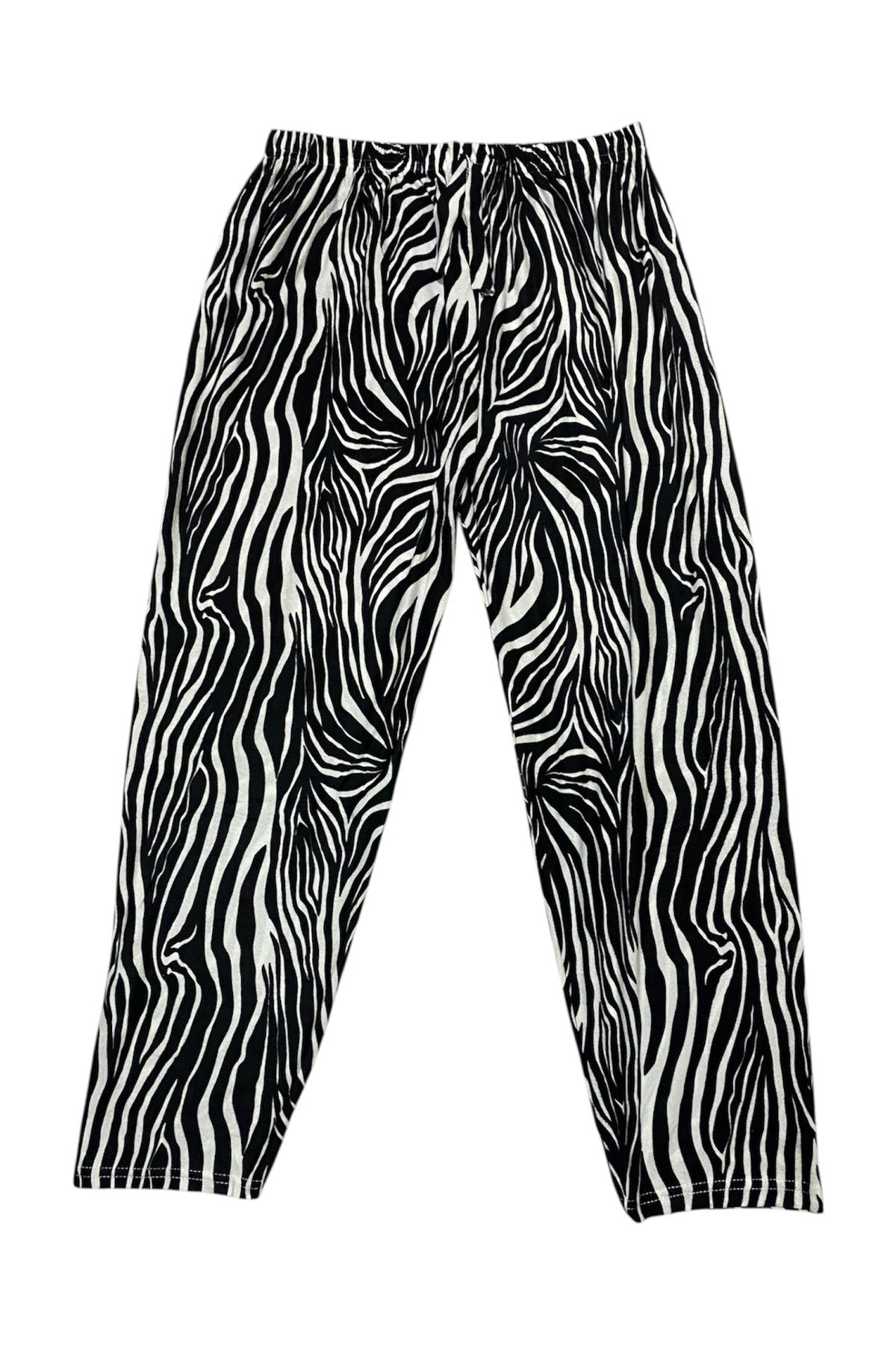 BİLGENS BUTİK Kadın Zebra Desen Büyük Beden Mevsimlik Pantolon
