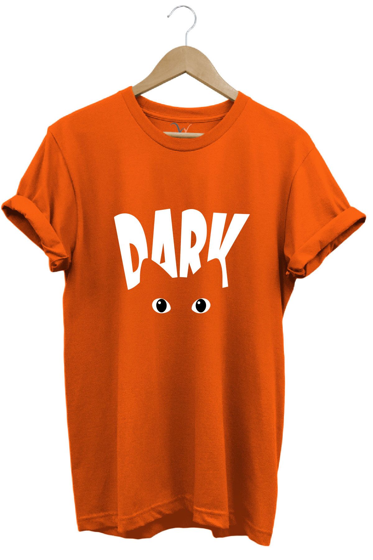 onsrawear Dark Temalı Kedi Unisex %100 Pamuk Basic T-shirt