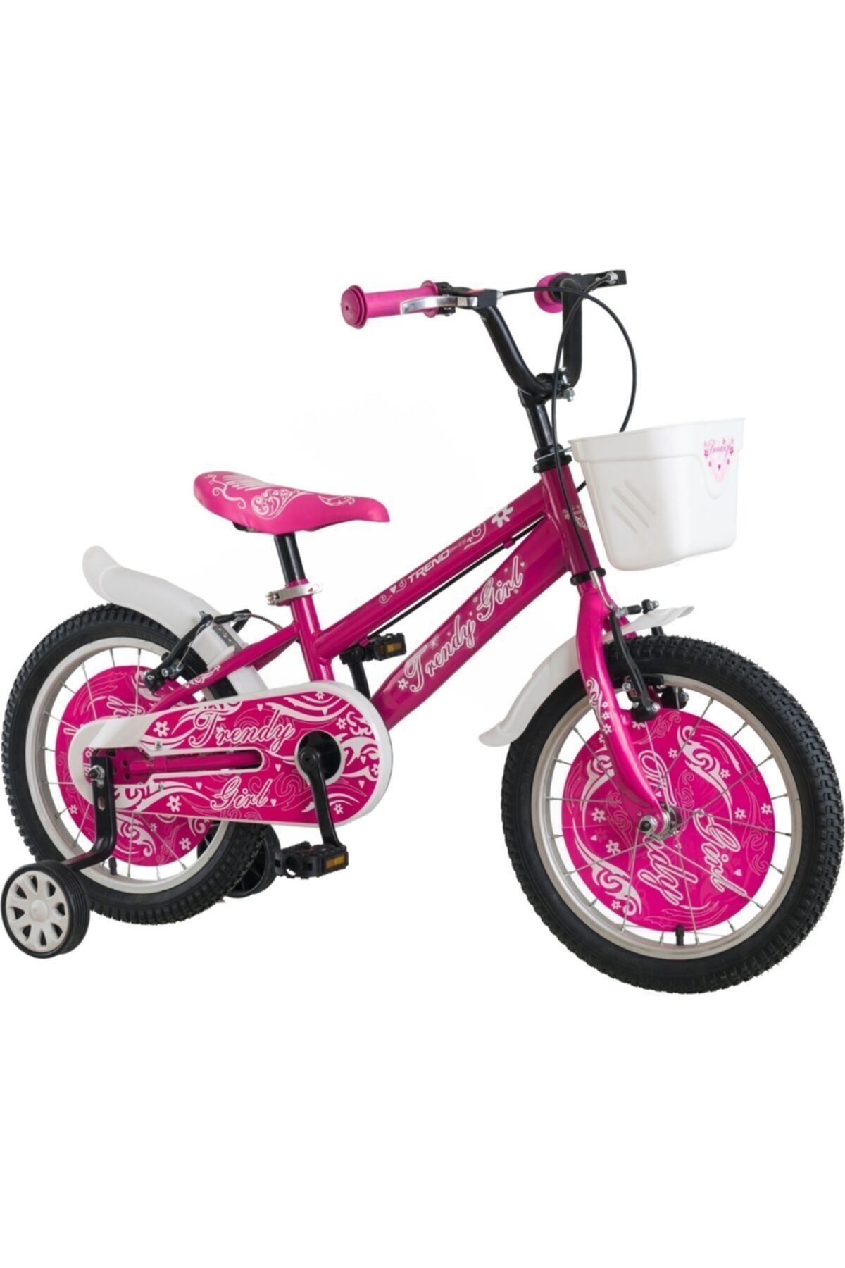 SerenityHaven Colorful 16 Jant Siyah Pembe 4-6 Yaş Kız Çocuk Bisikleti