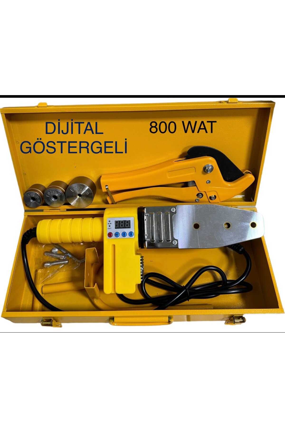 haktaş Dijital Göstergeli 800 Watt PPRC Boru Kaynak Makinesi | 20-25-32 Uçlu + Makaslı Set