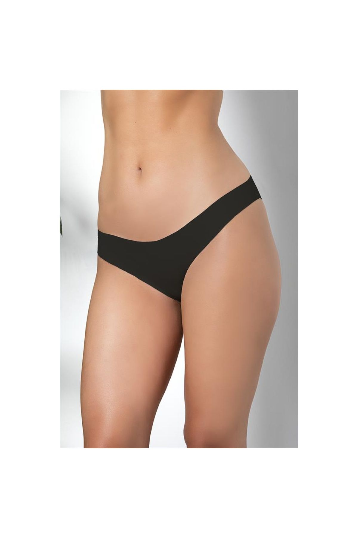Marsilyan 3'lü Dikişsiz, İz Yapmaz, Lazer Kesim, Slip Külot Siyah (brf21261)