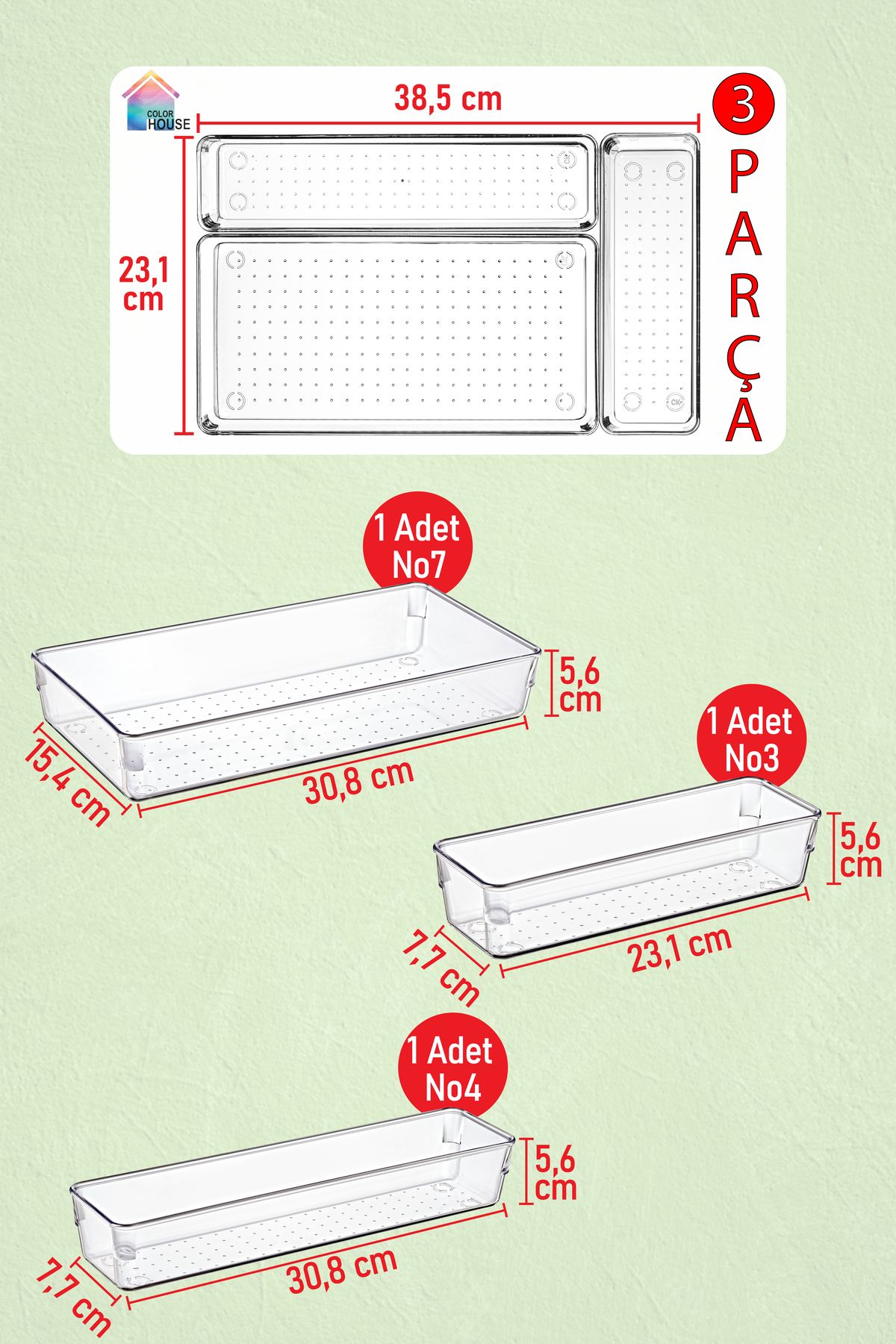color house 3 Parça Mini Set Kepçelik Tahta Kaşıklık Servis Kaşıklık