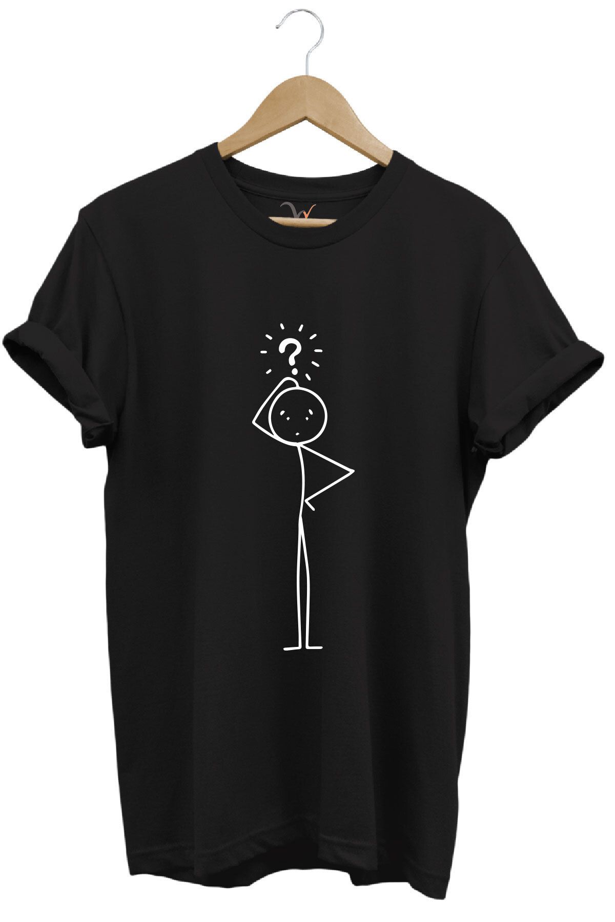 onsrawear Düşünceli Çöp Adam %100 Pamuk Basic T-shirt