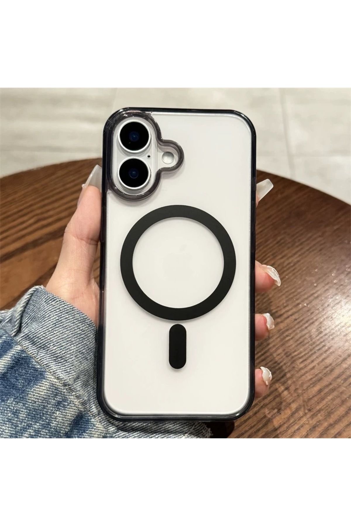 EDELFU iPhone 16 UYUMLU Magsafe Darbeye Dayanıklı Mat Şeffaf Koruyucu Çizilmez Kılıf