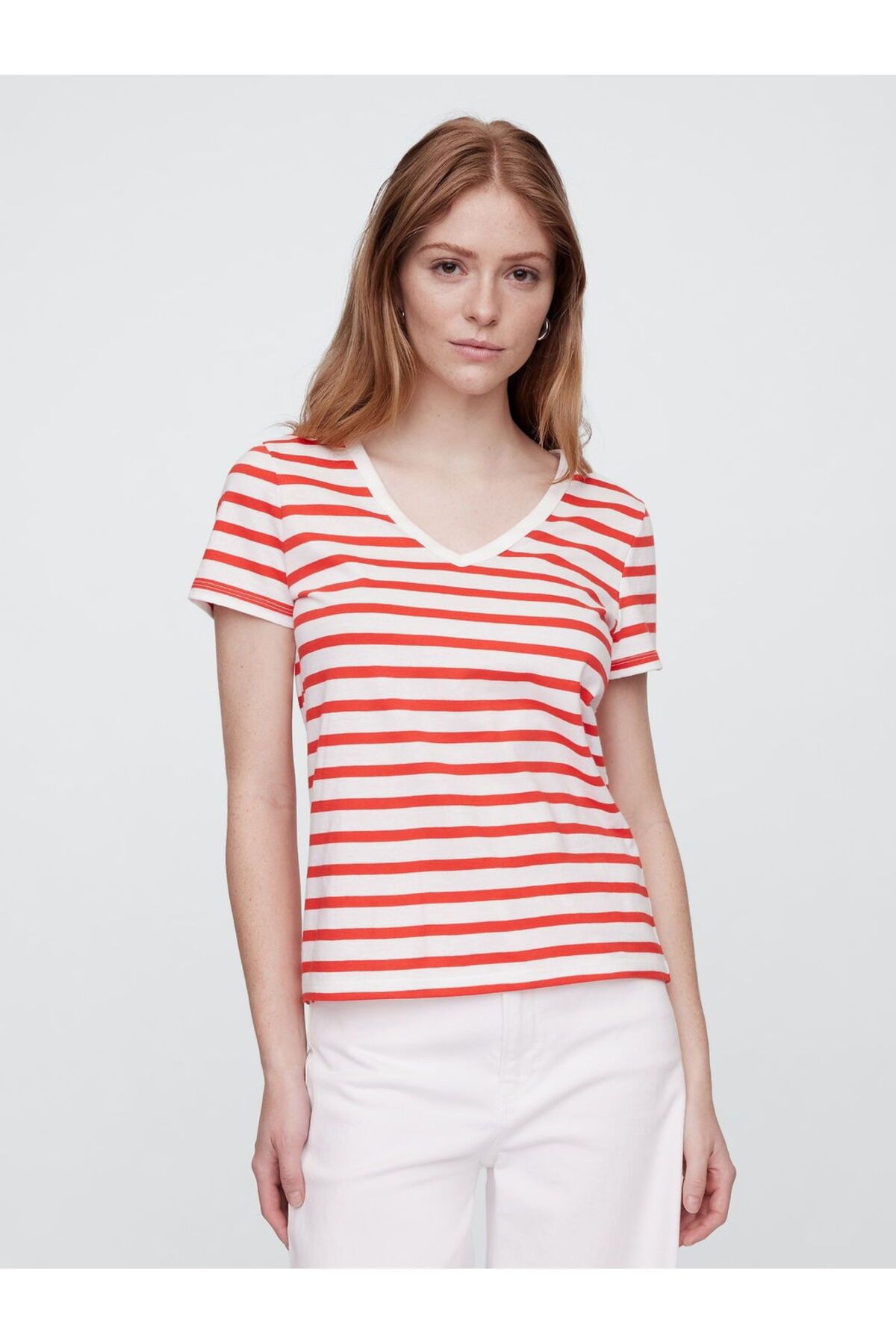 GAP Favorite Stripe V-Neck T-Shirt