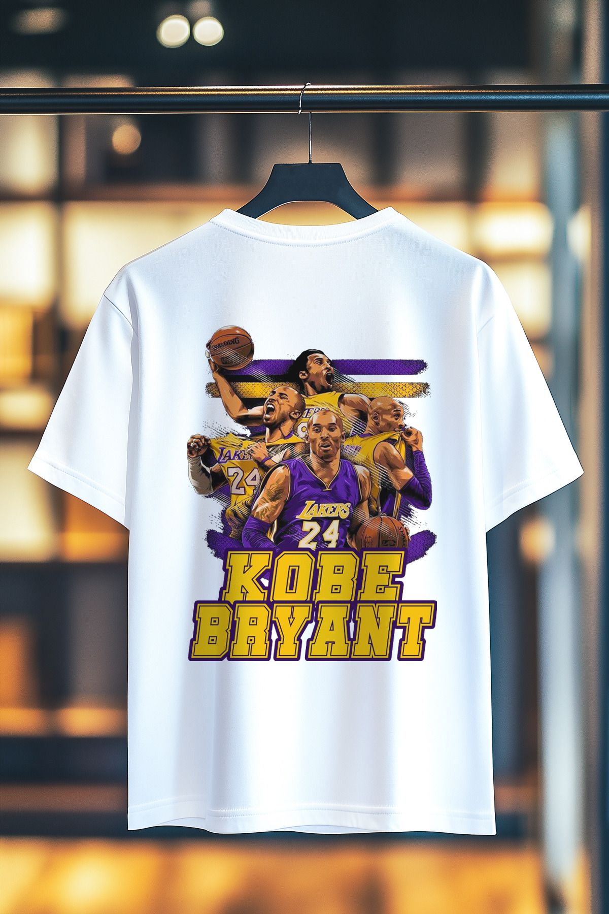 BookOrBook Kobe 24 %100 Pamuk Premium Kalite Sırt Baskılı T-Shirt