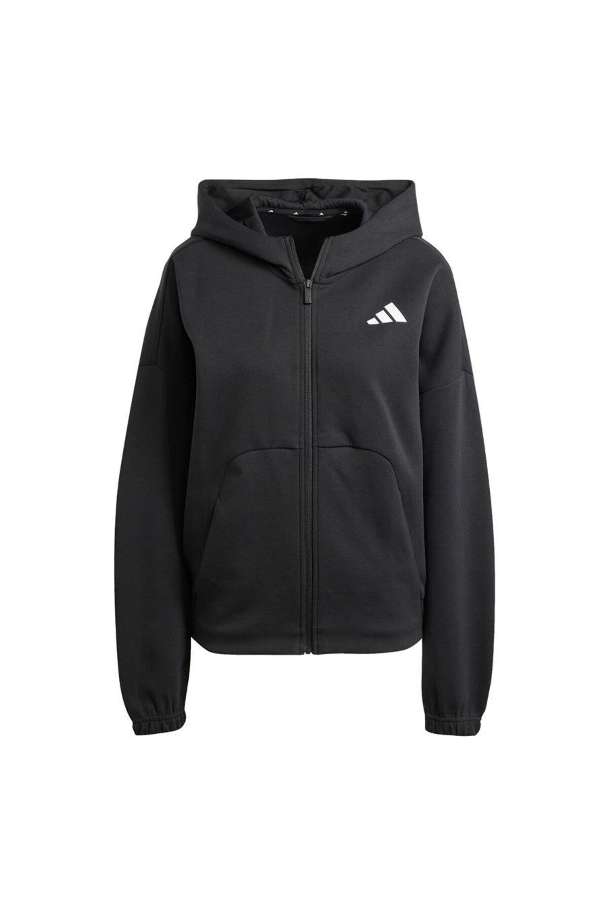 adidas-Women's Black Sweatshirt W Fi Sl Fz Hd Je3989 7
