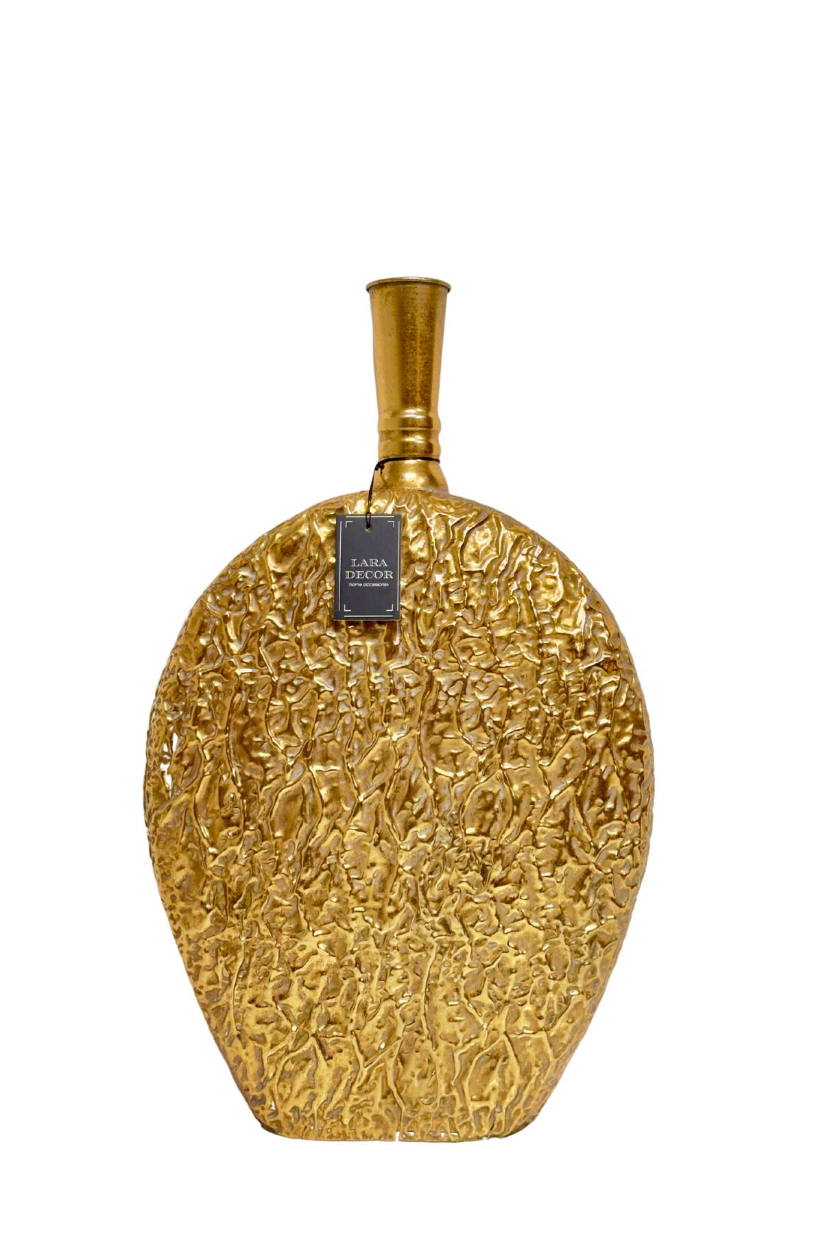 Lara Decor Metal Gold Yer Vazosu Küçük Boy