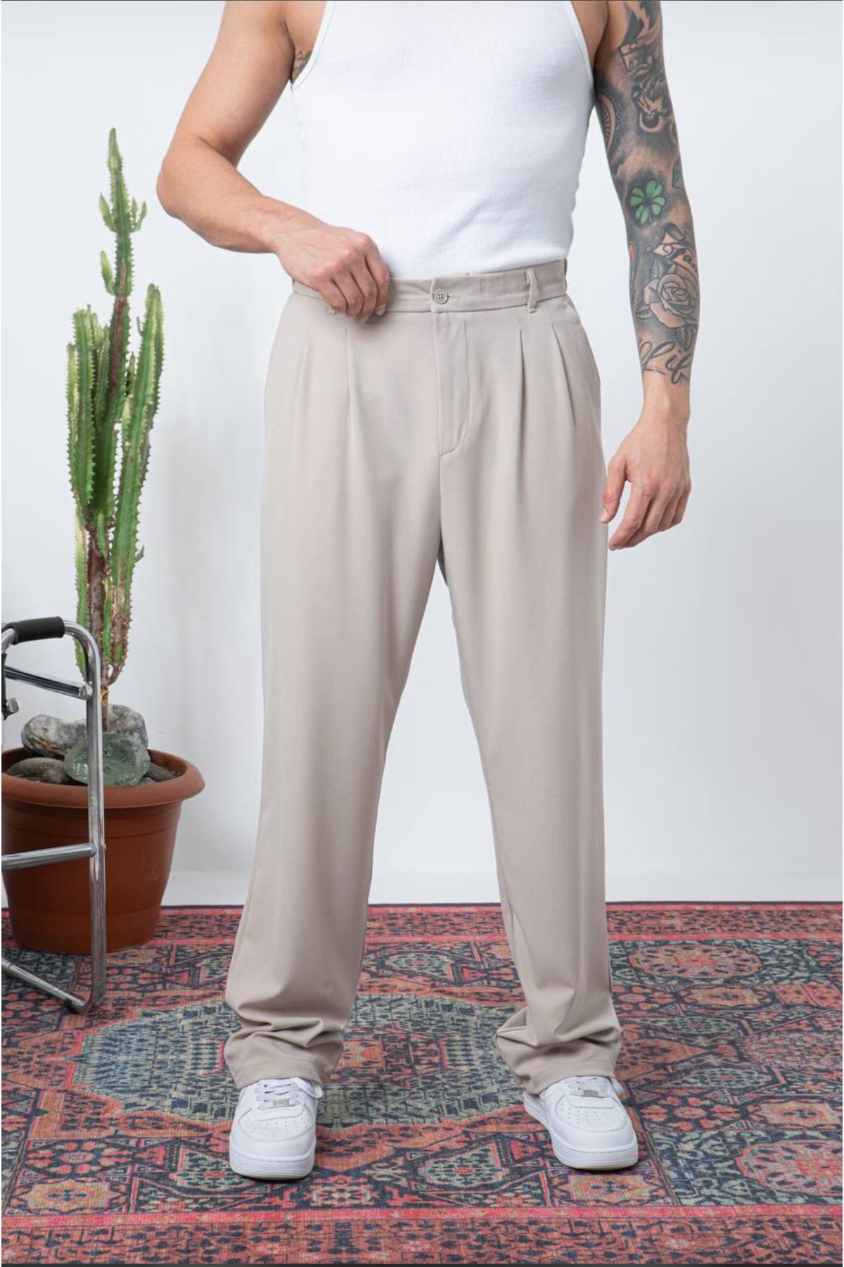 Fabricland Erkek Pileli Kumaş Pantolon