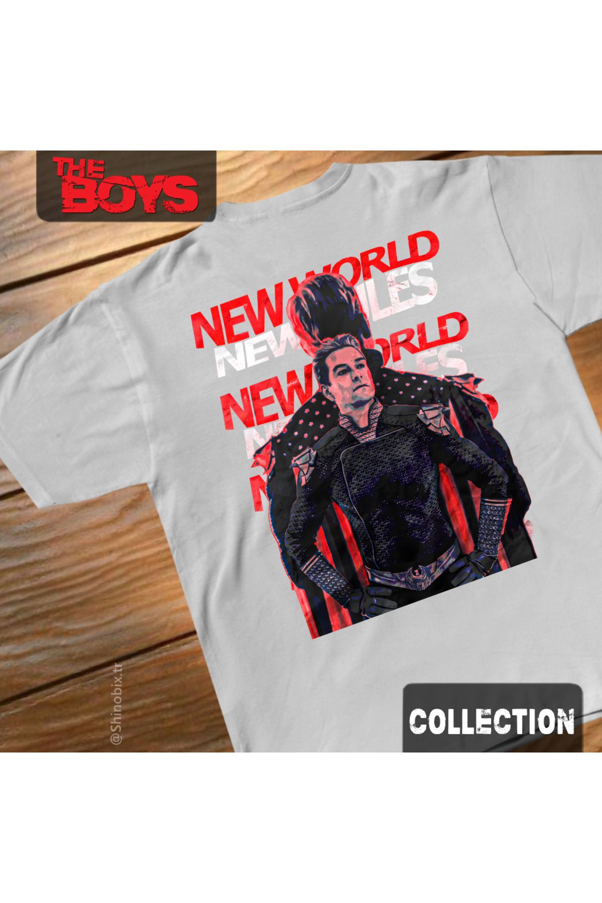 SHINOBIX The Boys Homelander New World Baskılı Oversize T-Shirt