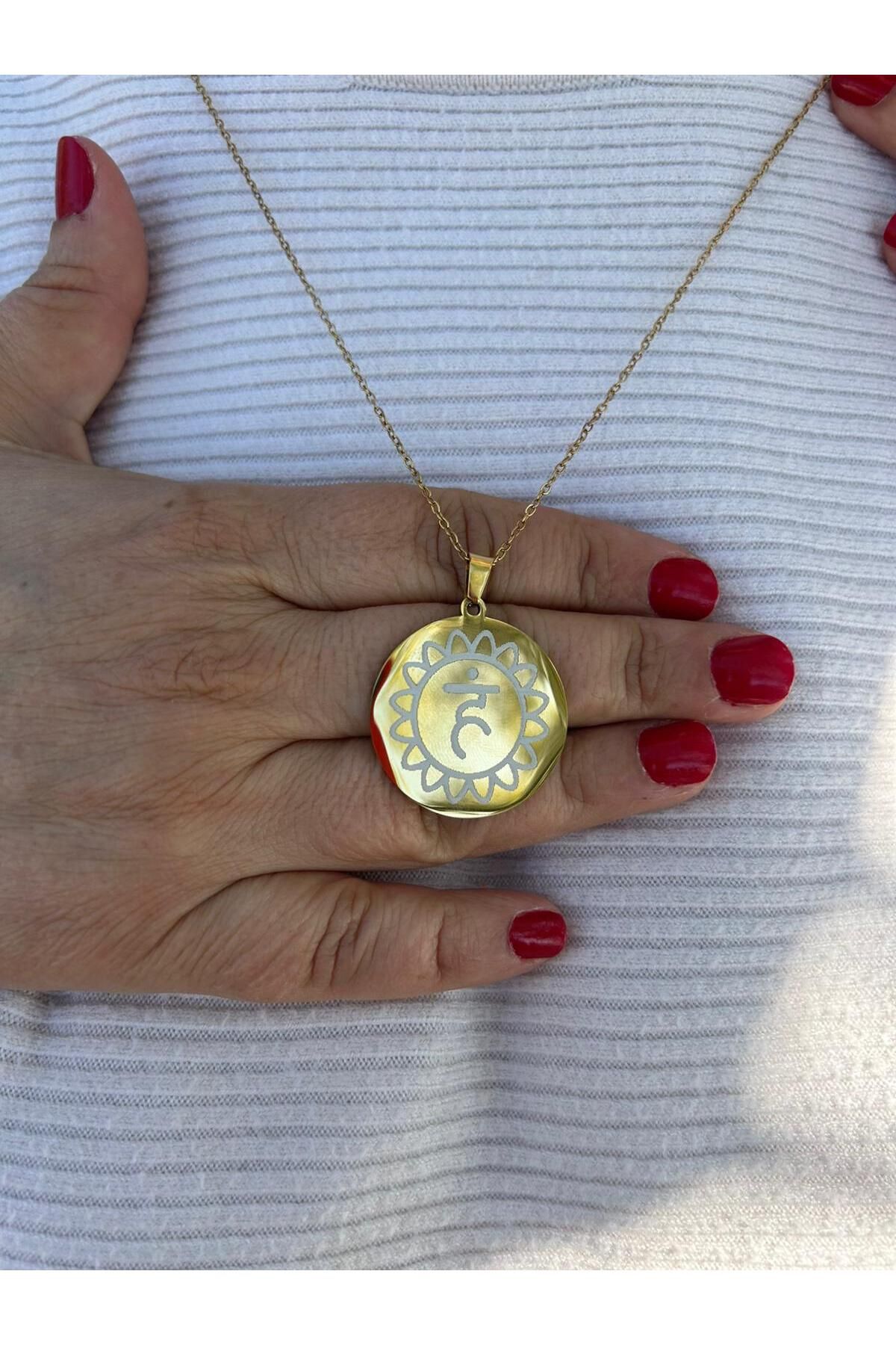Minerva Astro Shop Gold Çelik Boğaz Çakrası Kolyesi | Vishuddha Enerjisi | İfade Gücü & İletişim | Spiritüel Takı