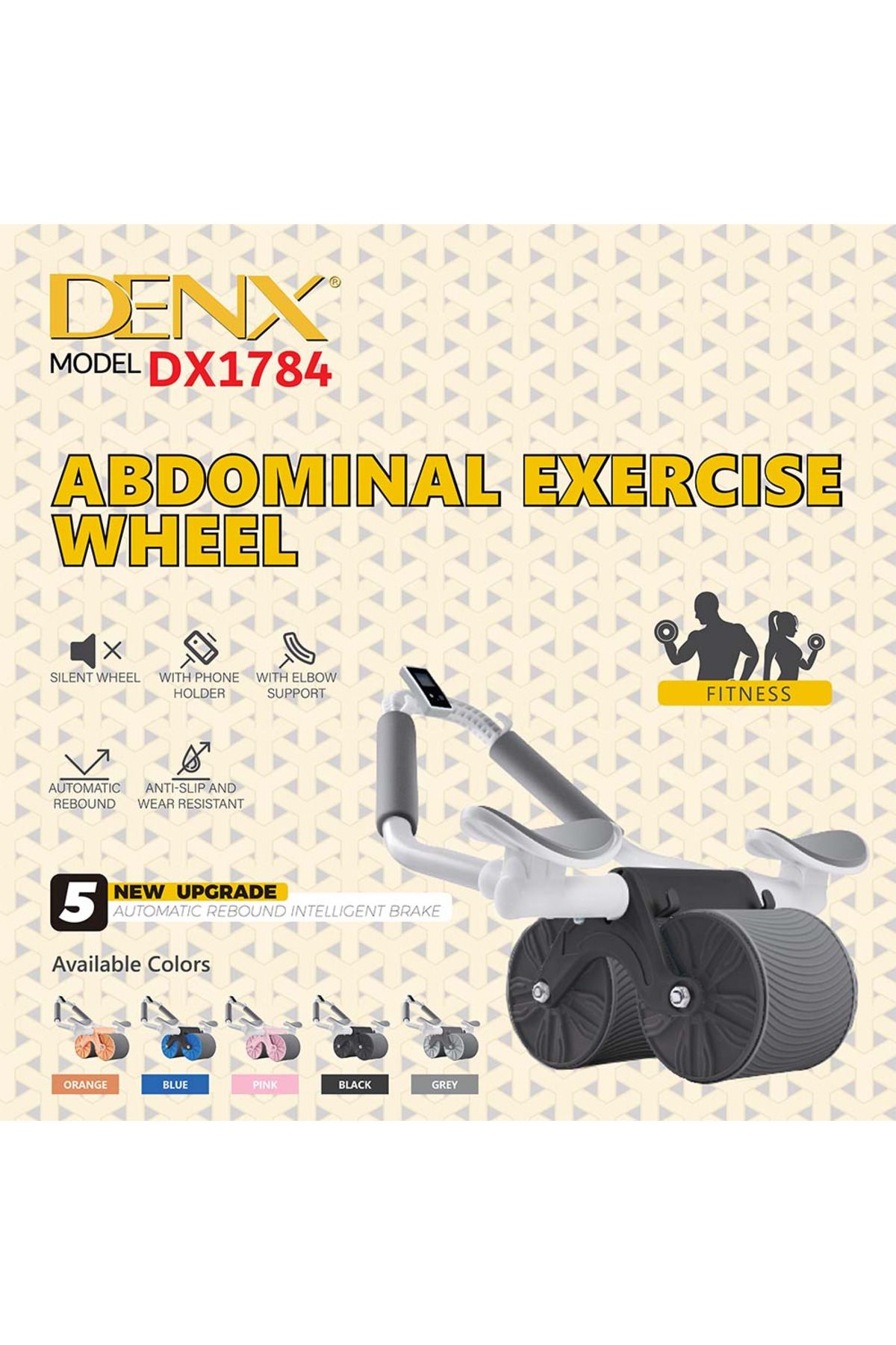 Denx-Automatic Rebound Abdominal Wheel,Ab Roller for Abdominal Exercise Machine,Abs Workout Equipment 5
