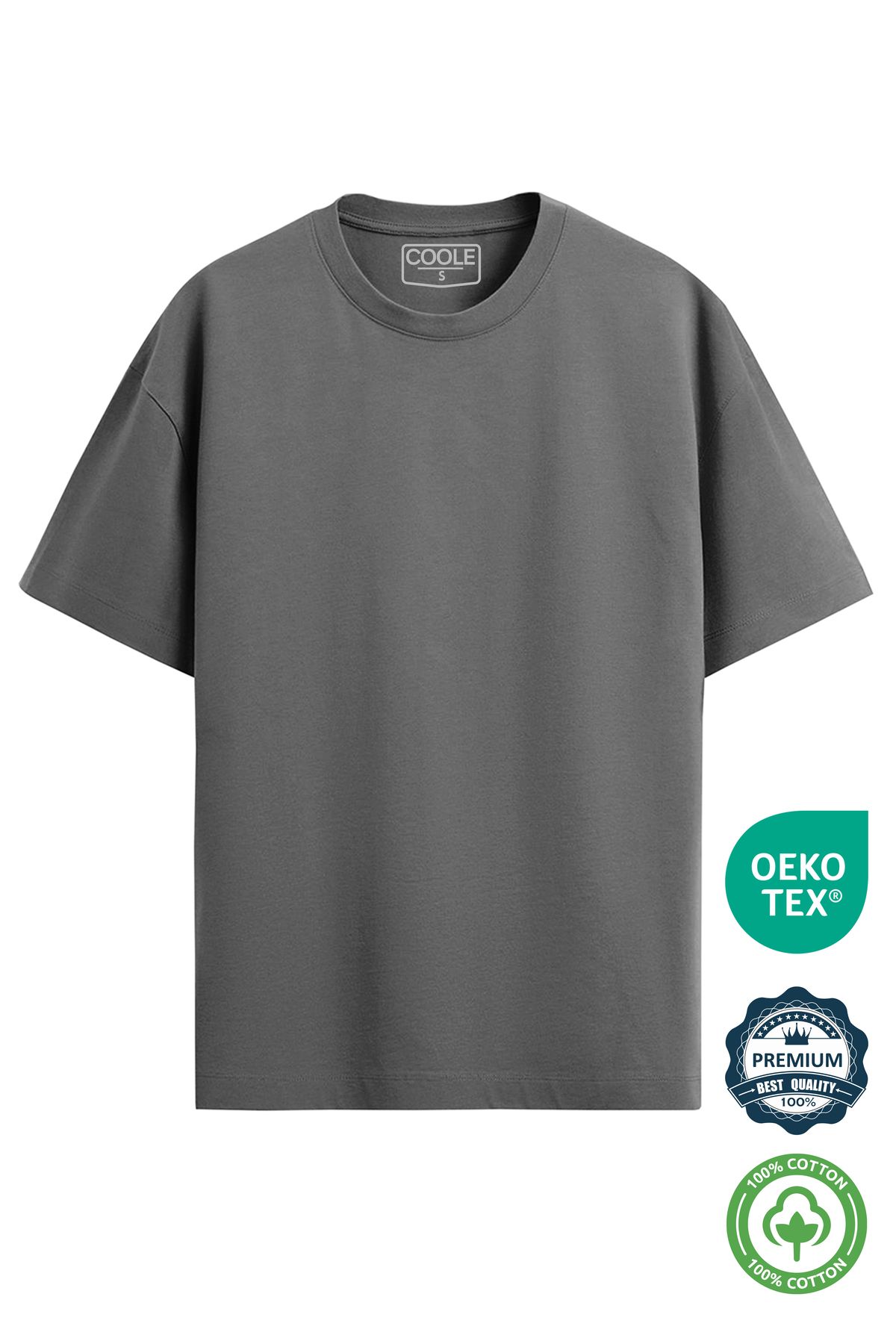 COOLE Premium Series Unisex Regular Kalıp Bisiklet Yaka Kısa Kol T-Shirt