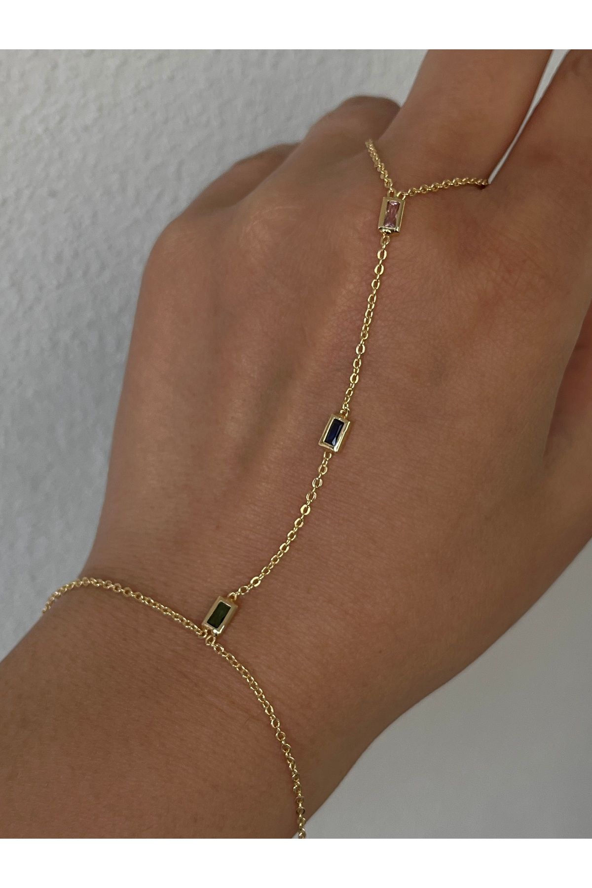 Twinssis Accessories Renkli Taşlı Zincir Şahmeran