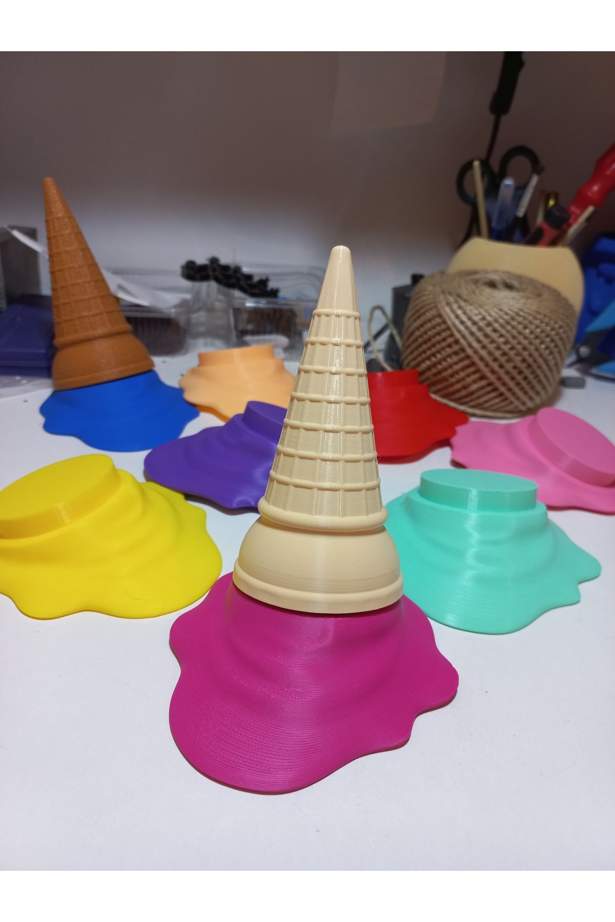 Mescolare Dondurma Şeklinde Kapı Stopper, Kapı Durdurucu, Dondurmalı Kapı Altı Durdurucu 3D