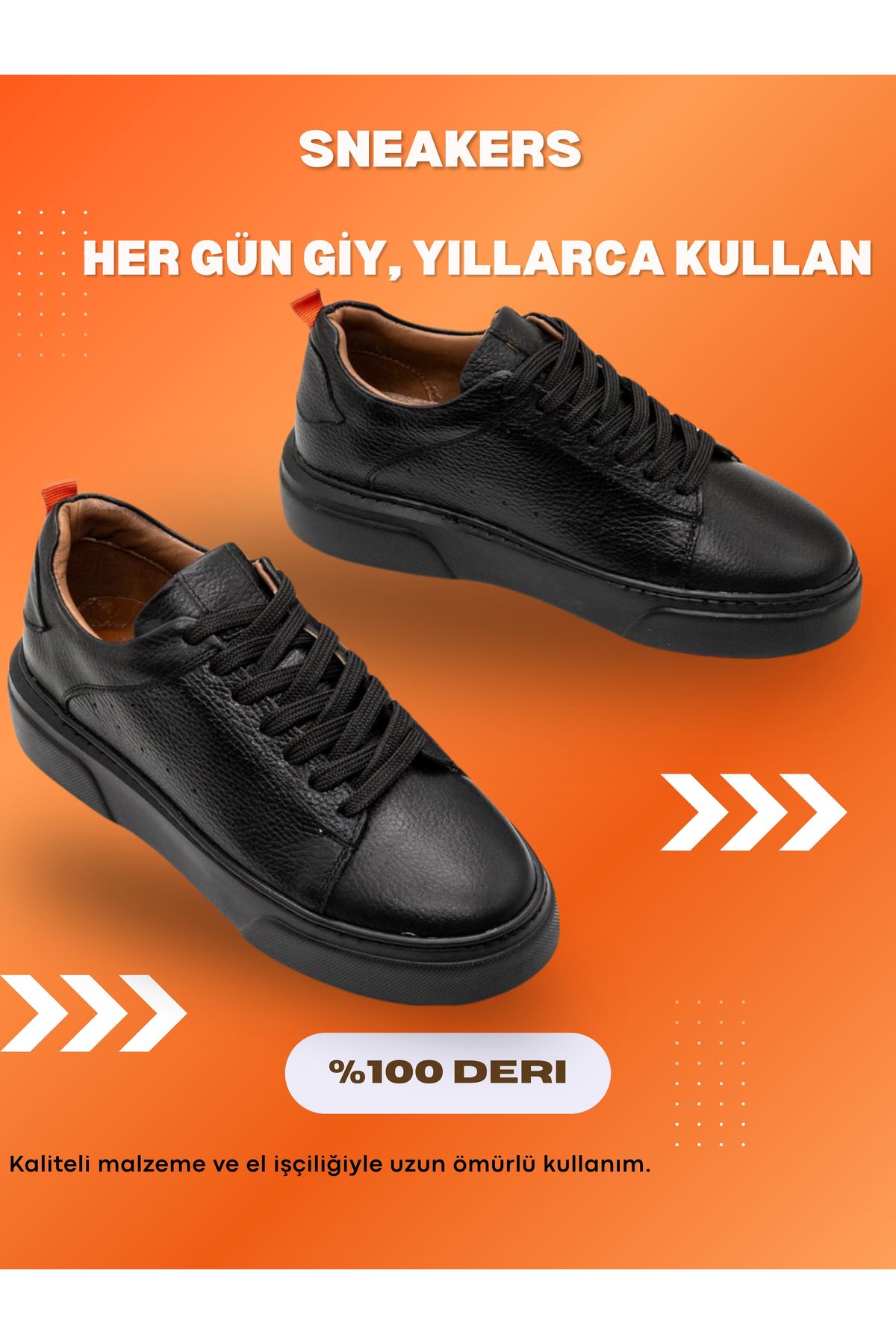Roben Hakiki Deri Günlük Erkek Sneaker – Nefes Alabilir & Konforlu