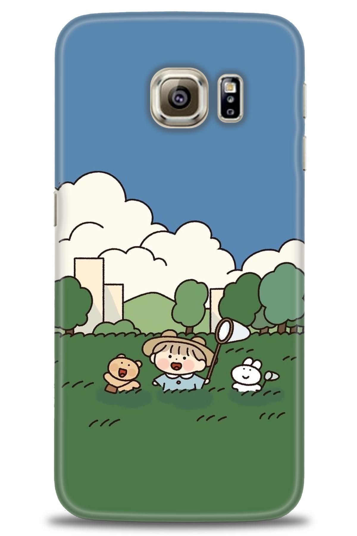 CooperTech Samsung Galaxy S6 İle Uyumlu HD Baskılı Desenli Silikon Kılıf - 450