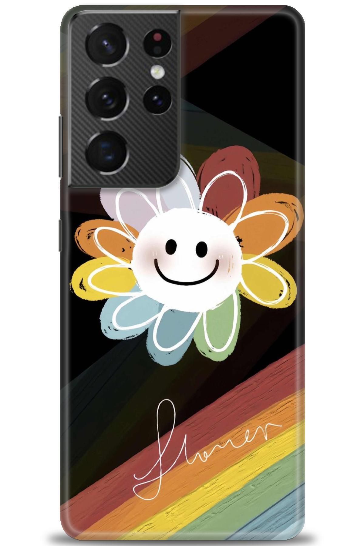 CooperTech Samsung Galaxy S21 Ultra İle Uyumlu HD Baskılı Desenli Silikon Kılıf - 28