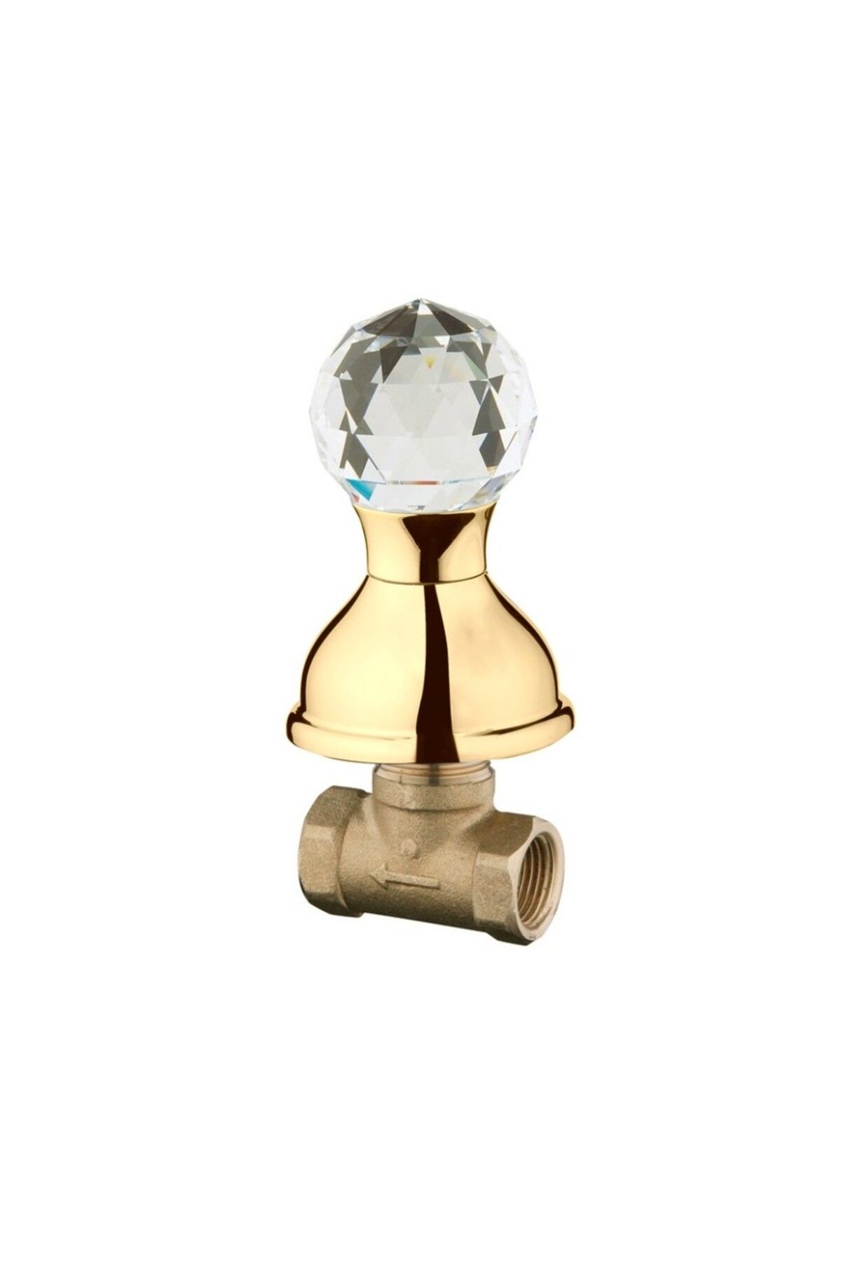 WEBERT İtalyan Webert Karenina Ankastre Stop Valf 1/2'' SWAROVSKY Taşlı- Altın