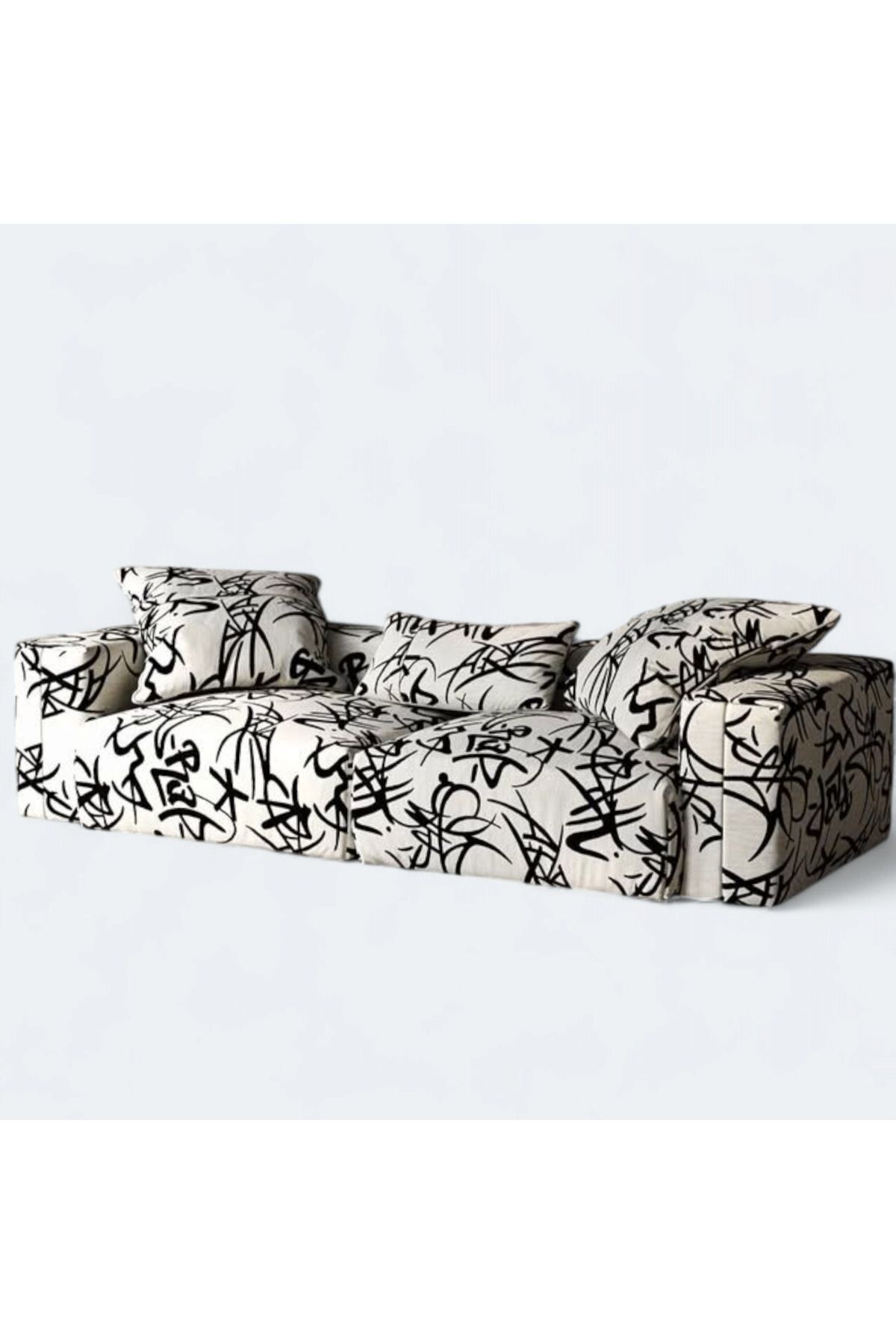 LİFENES Grafitti Koltuk 3'lü Kanepe Modern Sofa