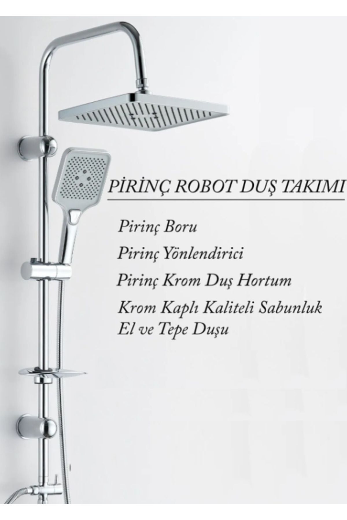Home Krom Fonksiyonlu Robot Duş Seti Yağmurlama Tepeleme Duş Sistemleri